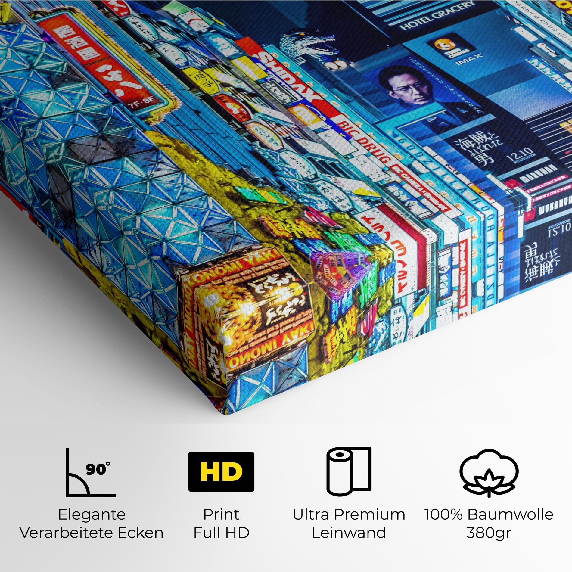 Leinwandbild Colorful City Lights mockup 4