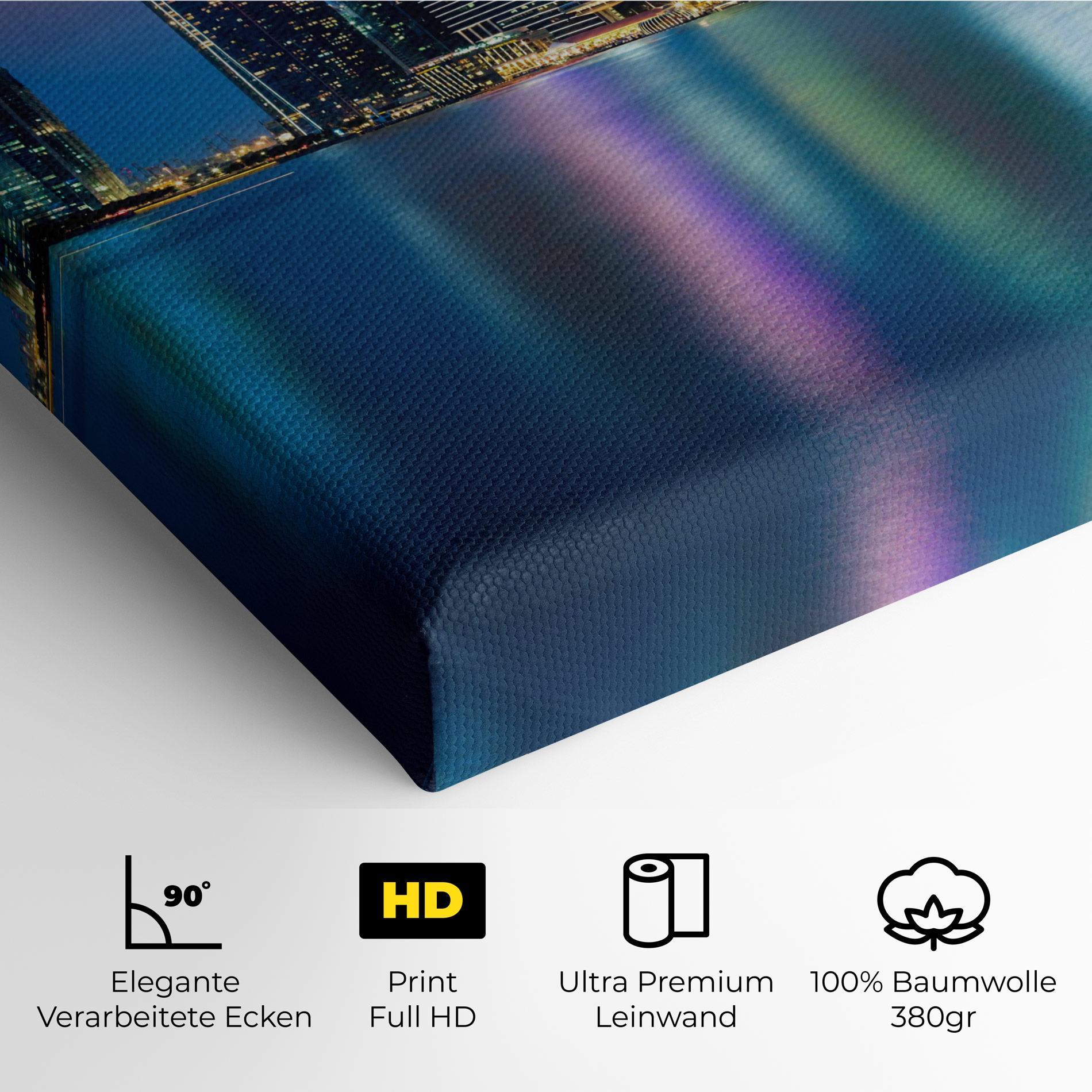 Leinwandbild Hong Kong Skyline mockup 4