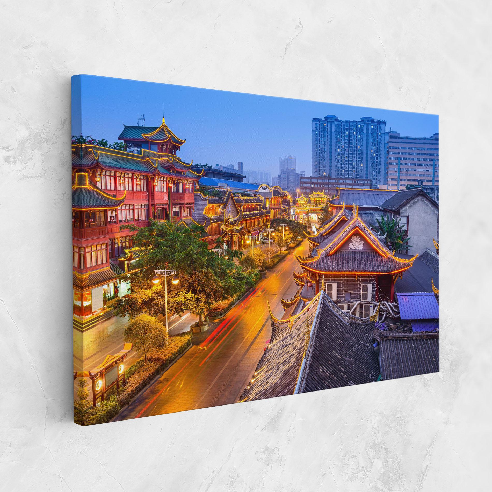 Leinwandbild Chengdu China mockup 1