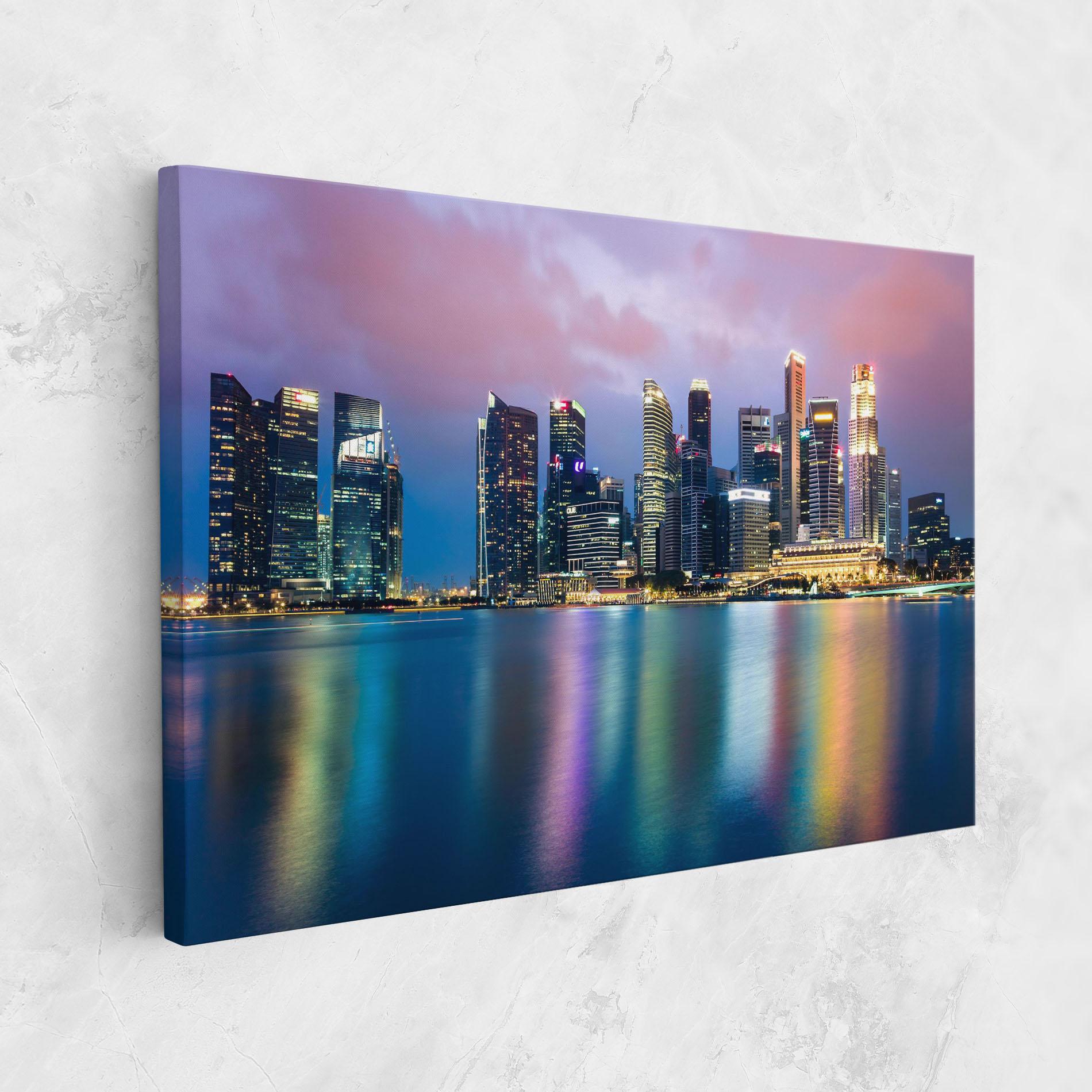Leinwandbild Hong Kong Skyline mockup 1