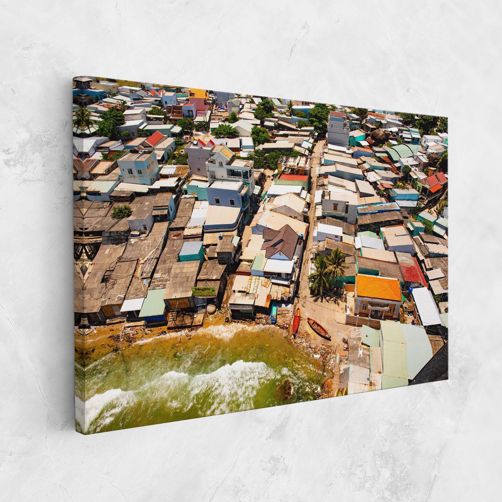 Leinwandbild Vietnam Slums mockup 1