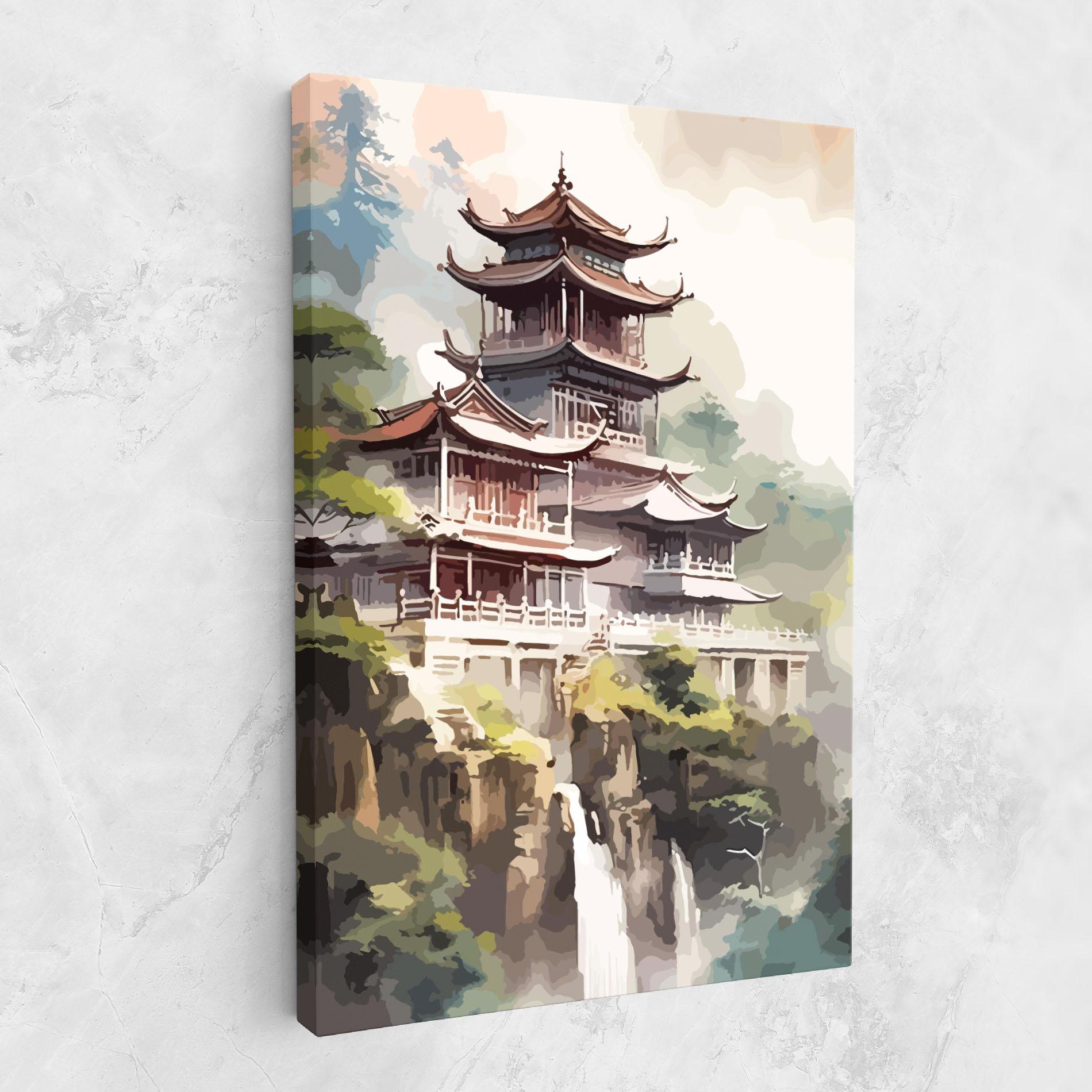 Leinwandbild Temple Painting mockup 1