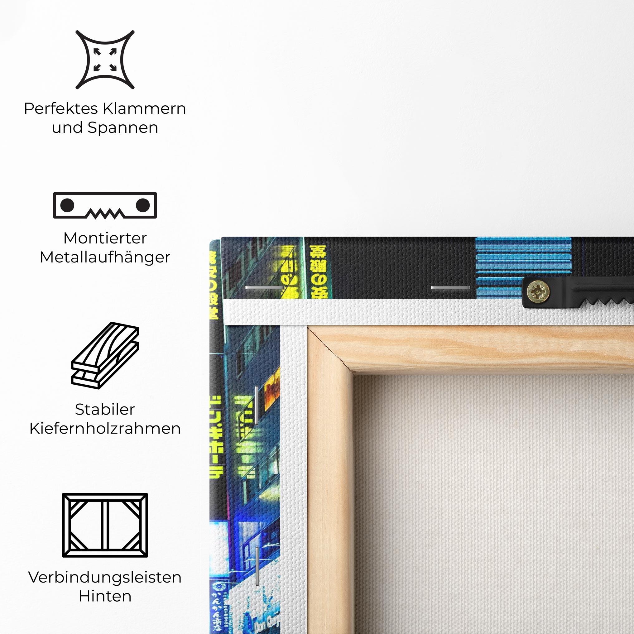 Leinwandbild Colorful City Lights mockup 5