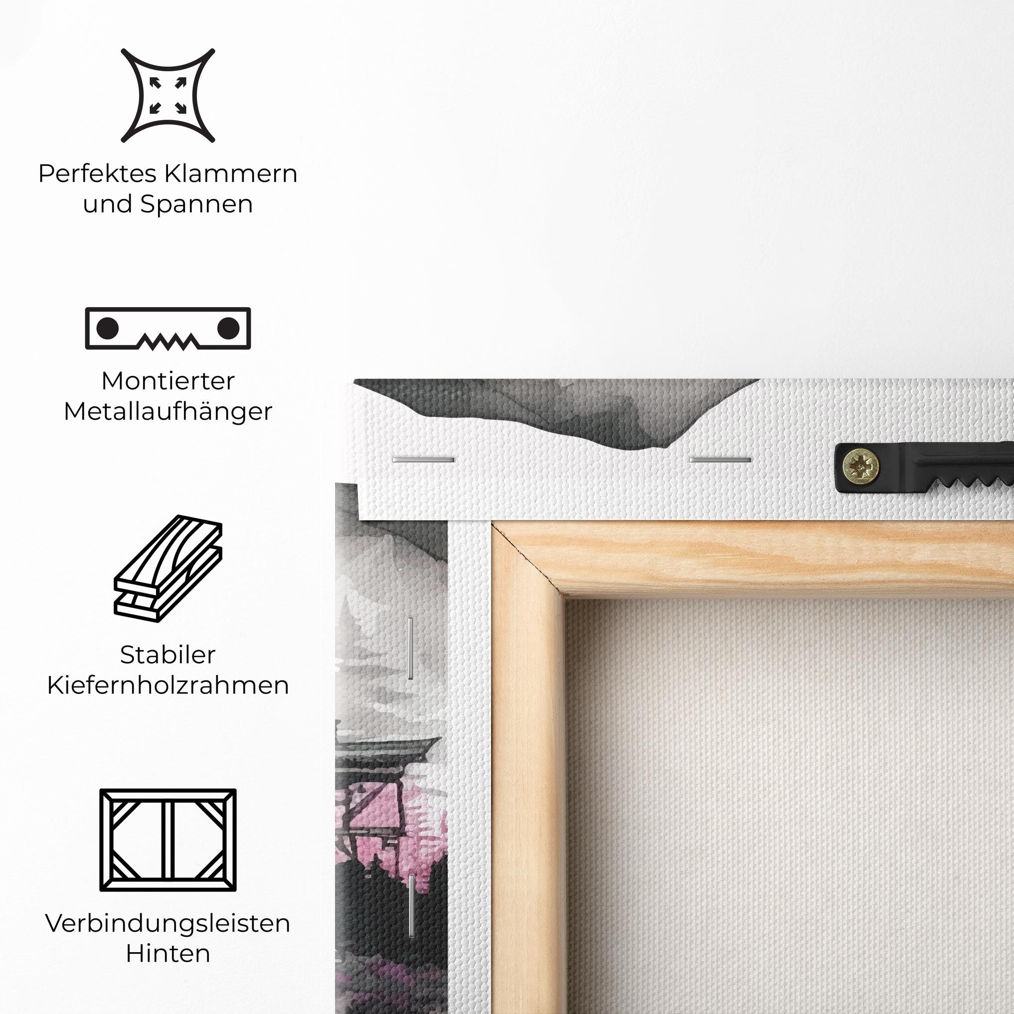 Leinwandbild Japanese Temple Art mockup 5