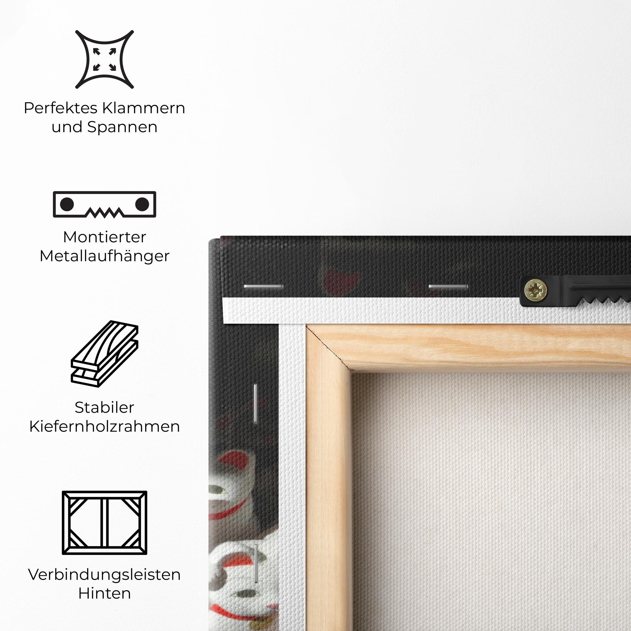 Leinwandbild White Lucky Cats mockup 5