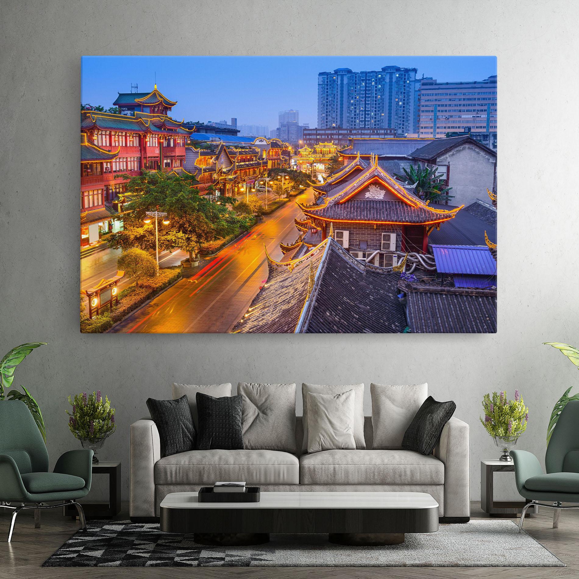 Leinwandbild Chengdu China mockup 7