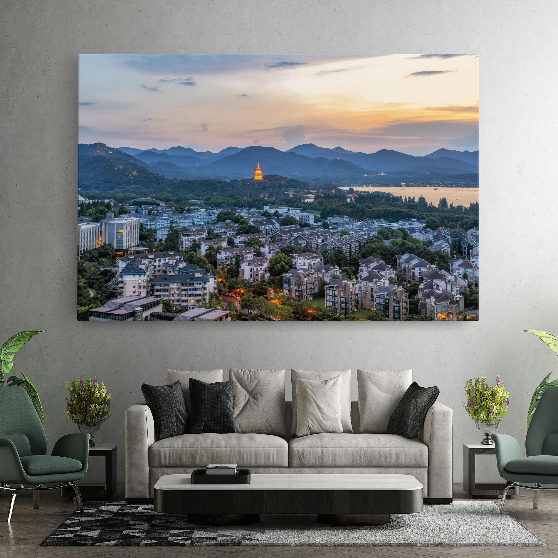 Leinwandbild Hangzhou China mockup 7