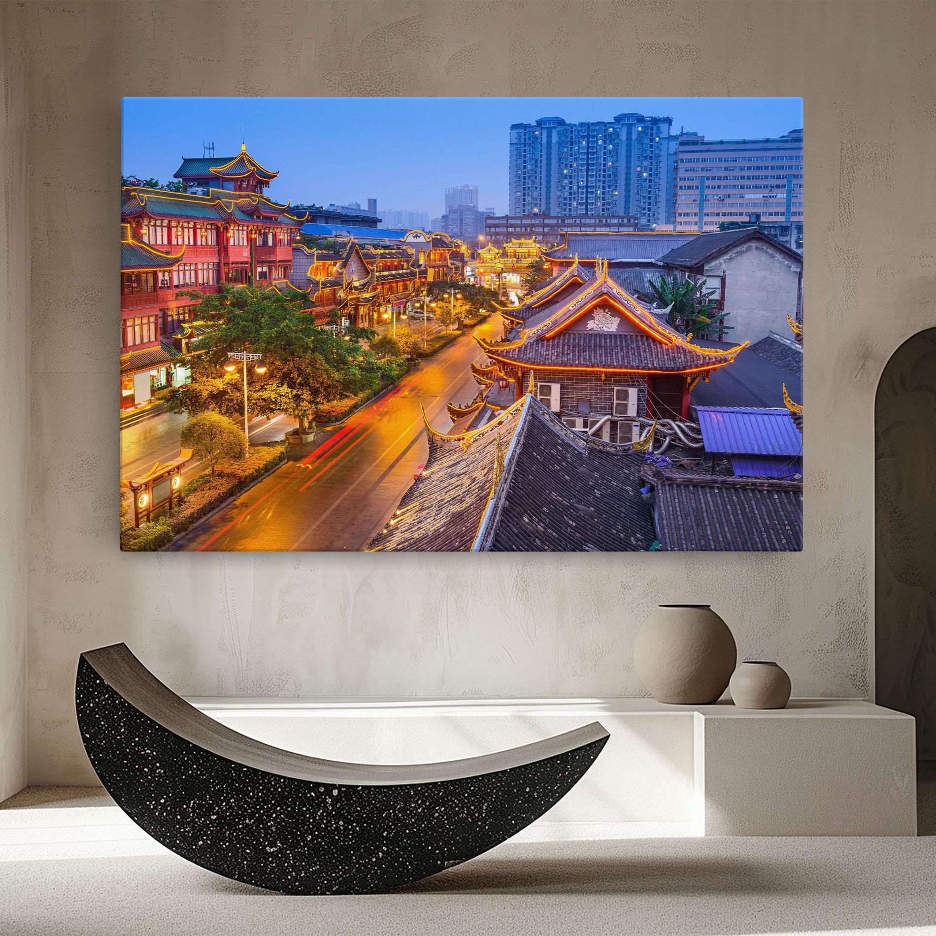 Leinwandbild Chengdu China mockup 8