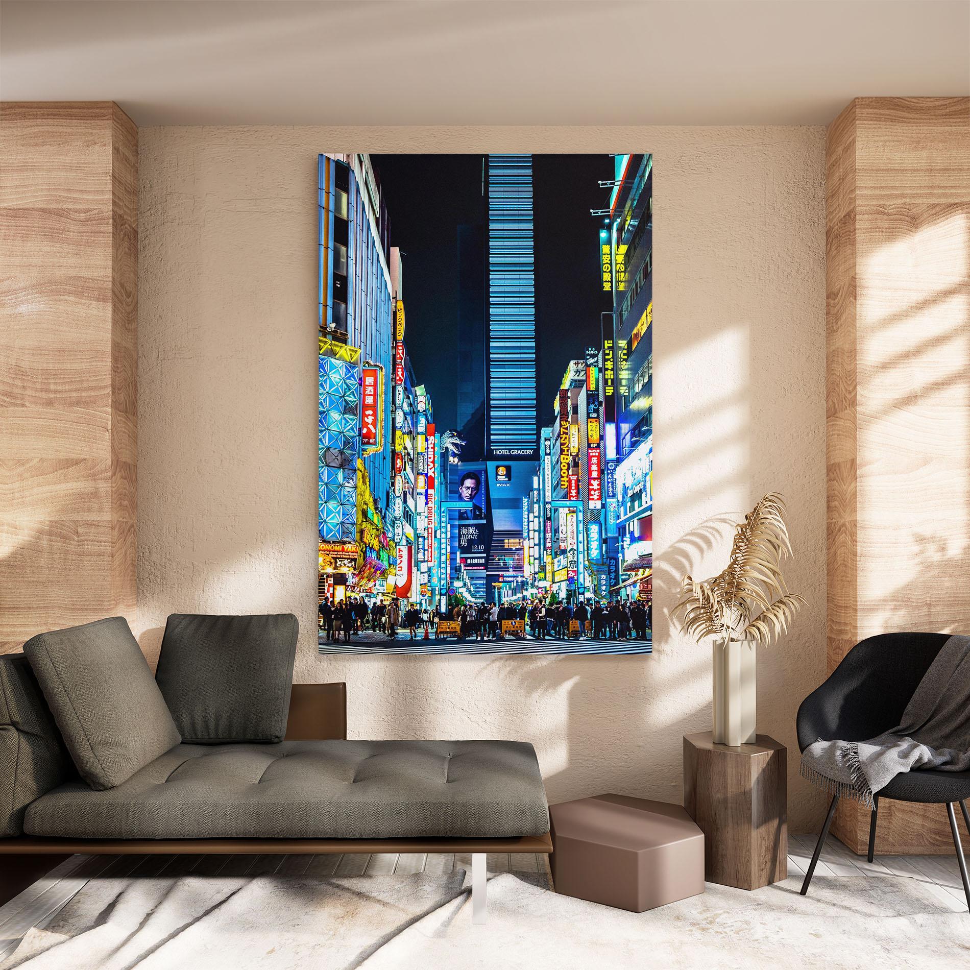 Leinwandbild Colorful City Lights mockup 8