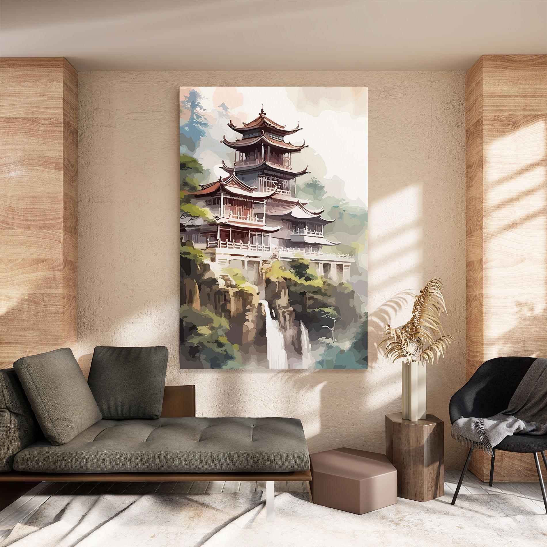 Leinwandbild Temple Painting mockup 8