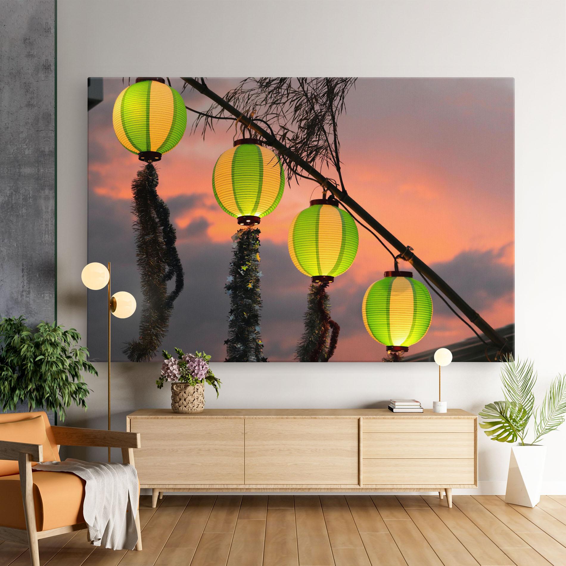 Leinwandbild Green Lights mockup 9