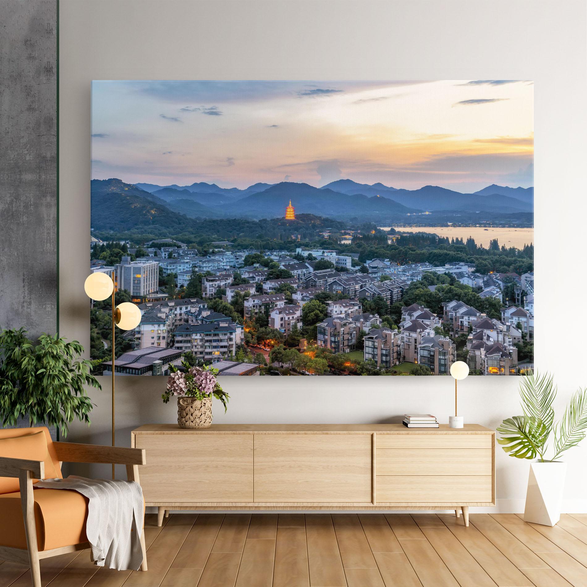Leinwandbild Hangzhou China mockup 9