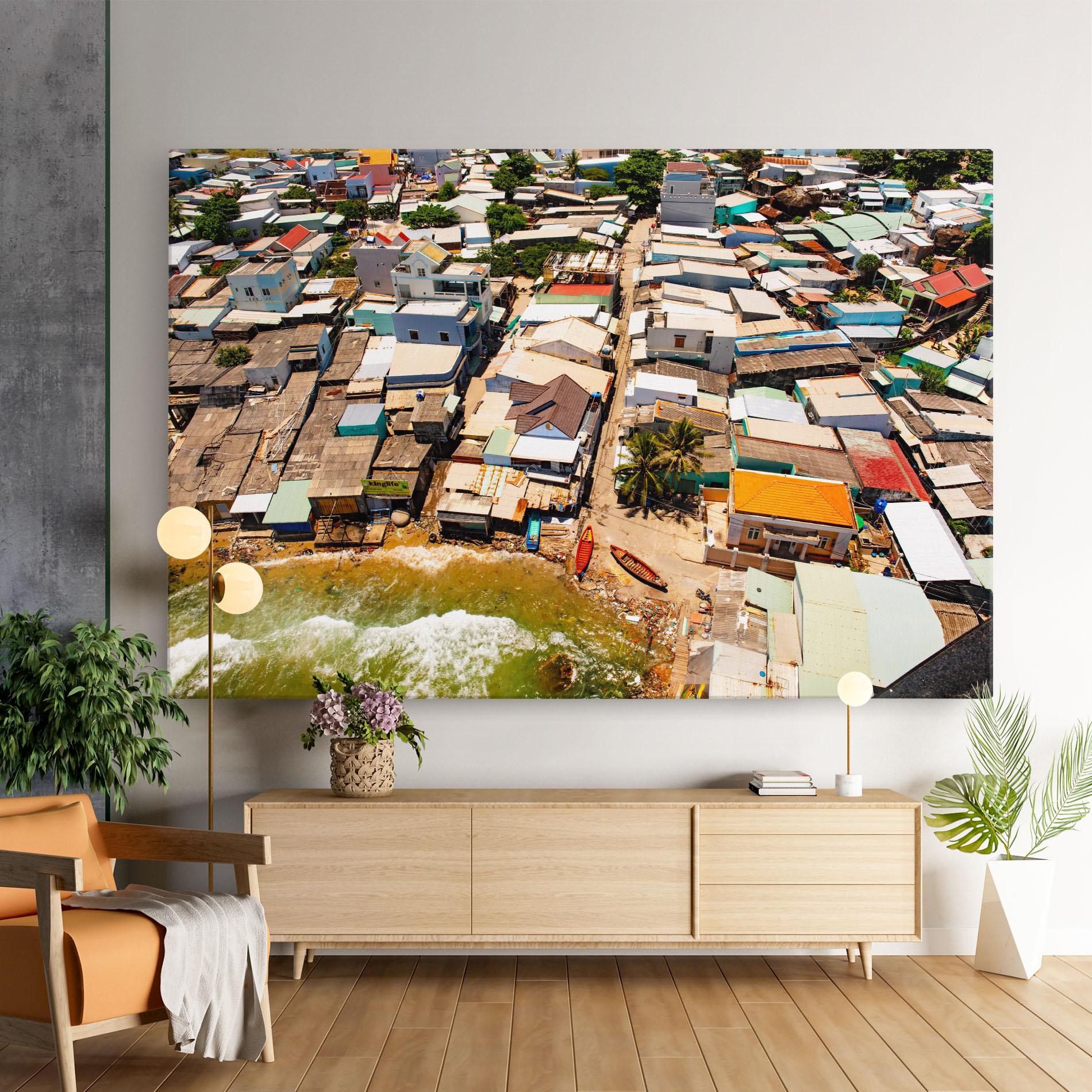 Leinwandbild Vietnam Slums mockup 9