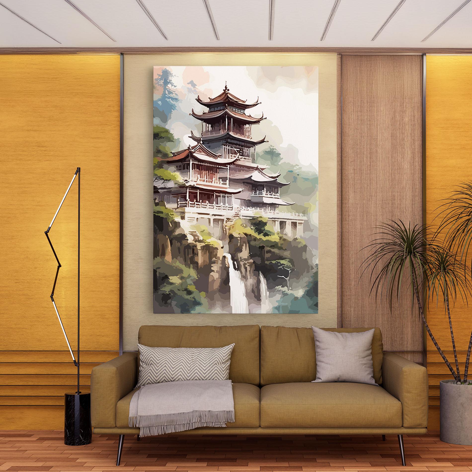 Leinwandbild Temple Painting mockup 9