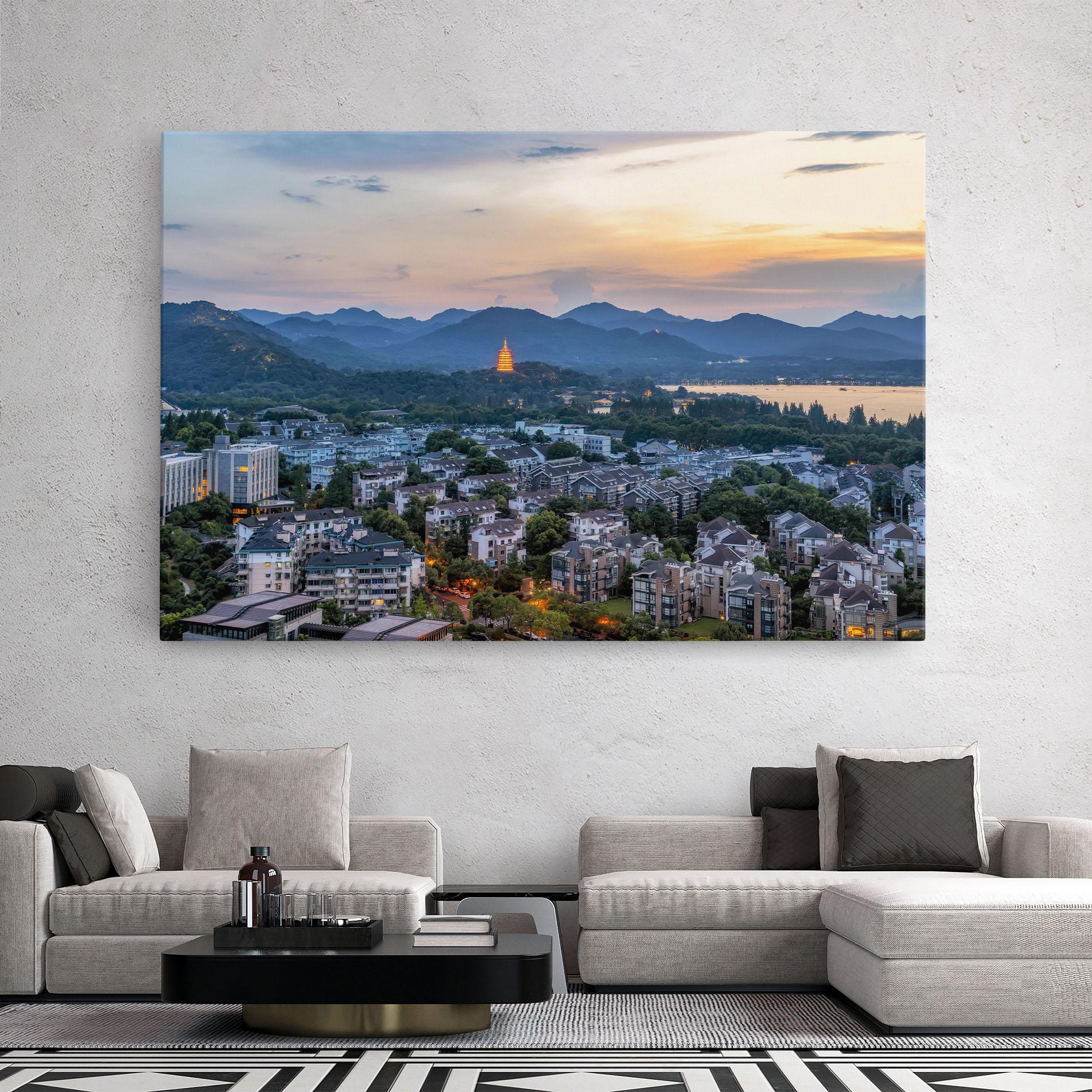 Leinwandbild Hangzhou China mockup 2