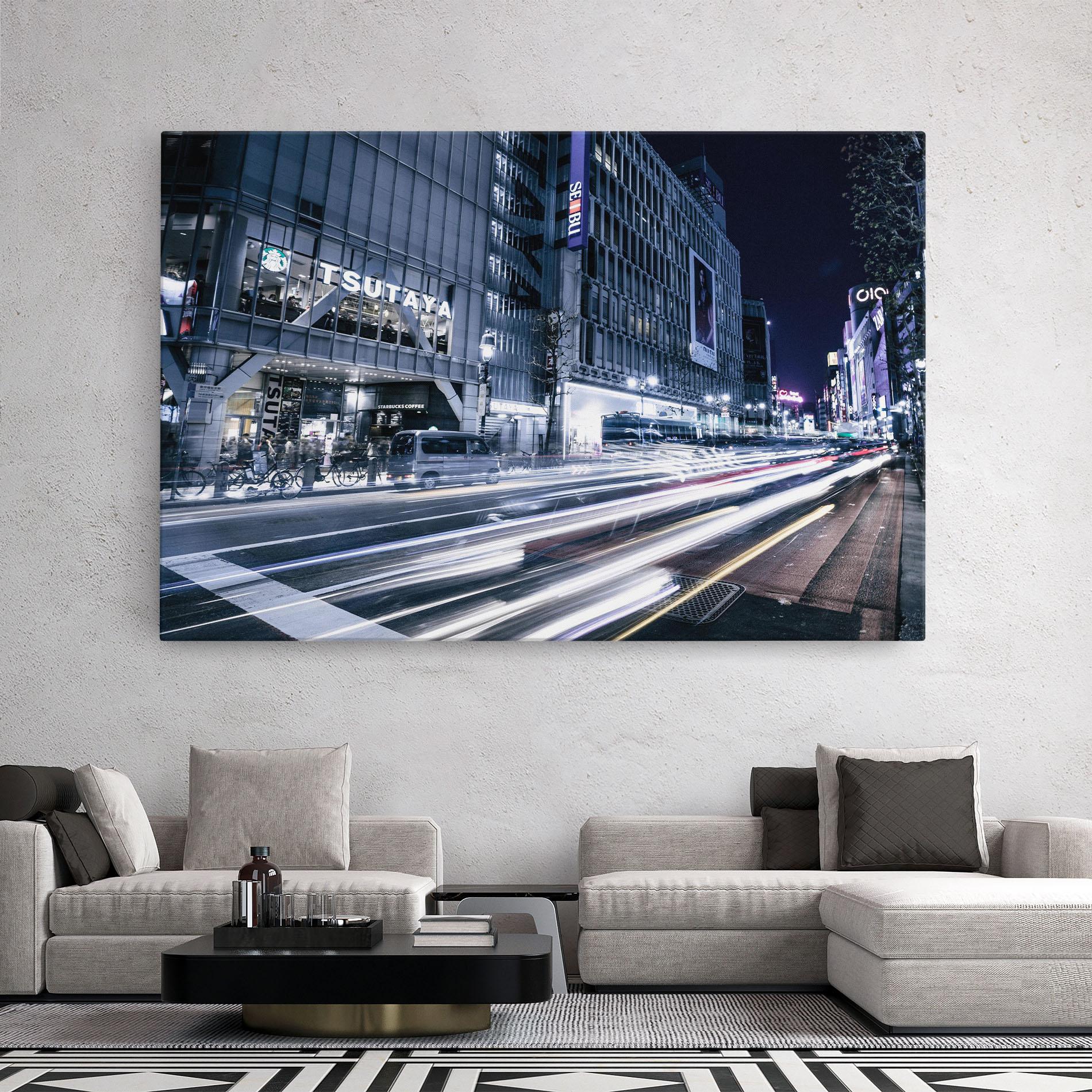 Leinwandbild Road Traffic mockup 2