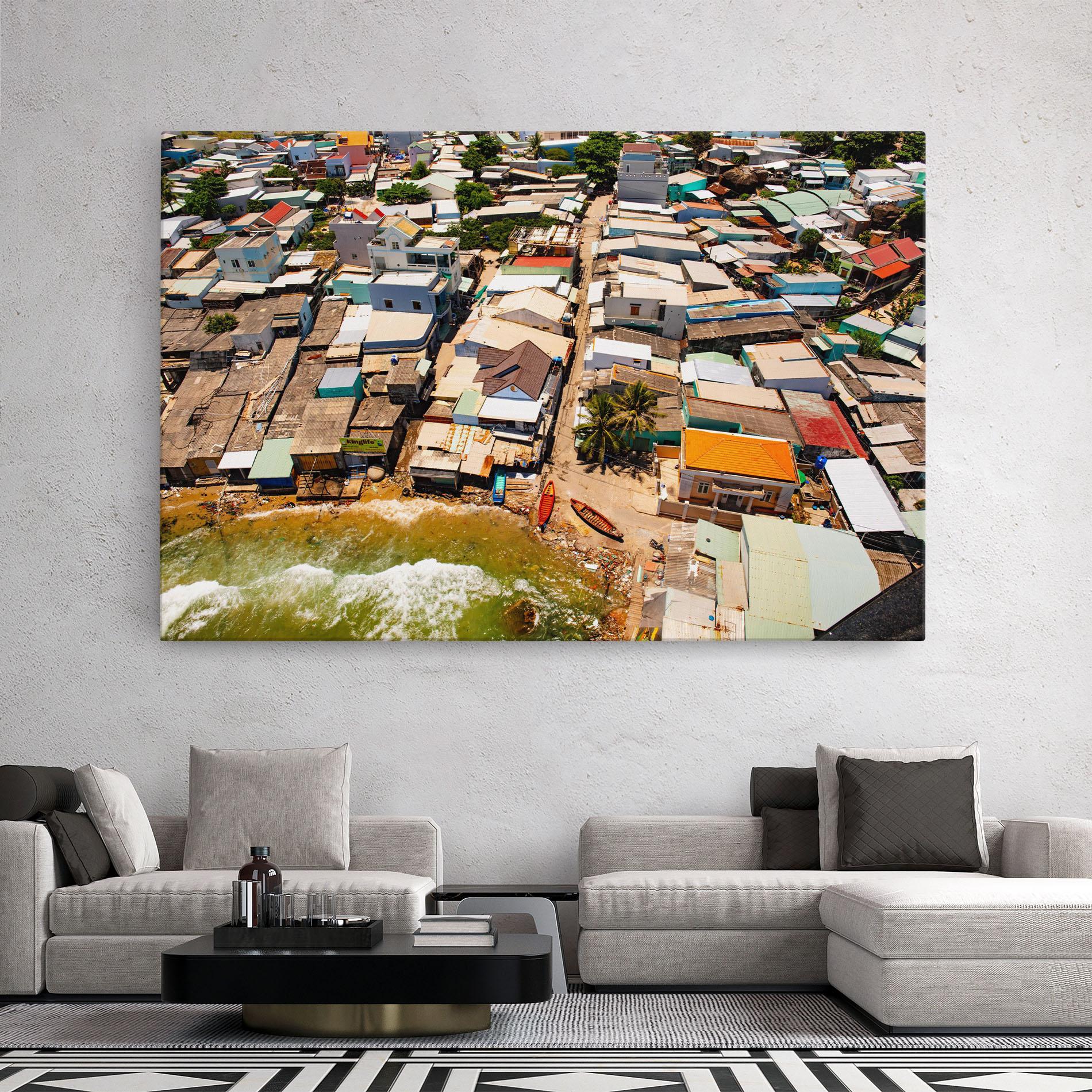 Leinwandbild Vietnam Slums mockup 2