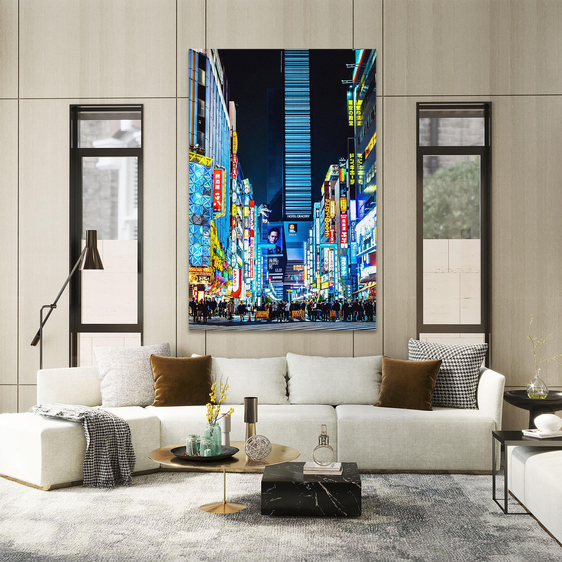 Leinwandbild Colorful City Lights mockup 2