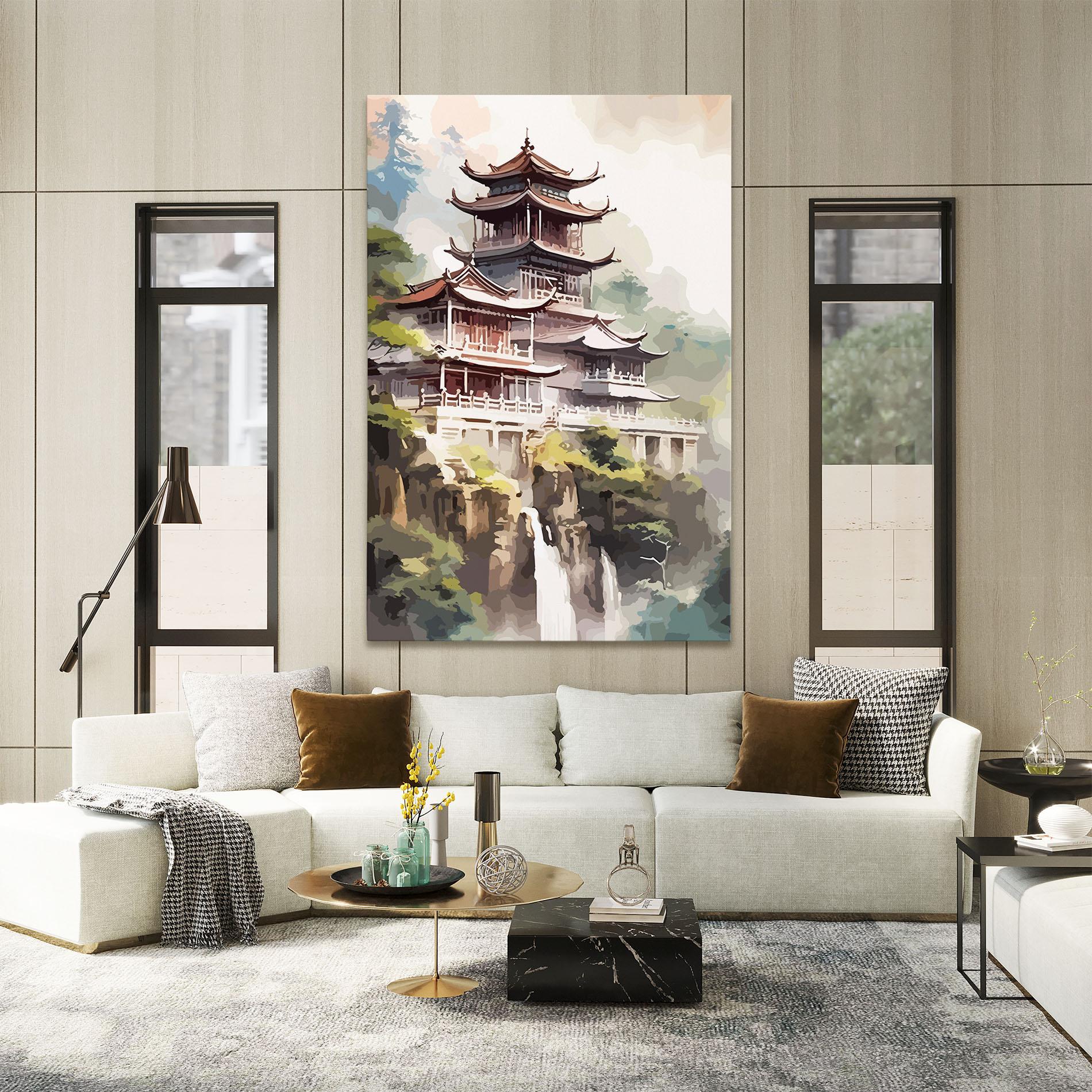 Leinwandbild Temple Painting mockup 2