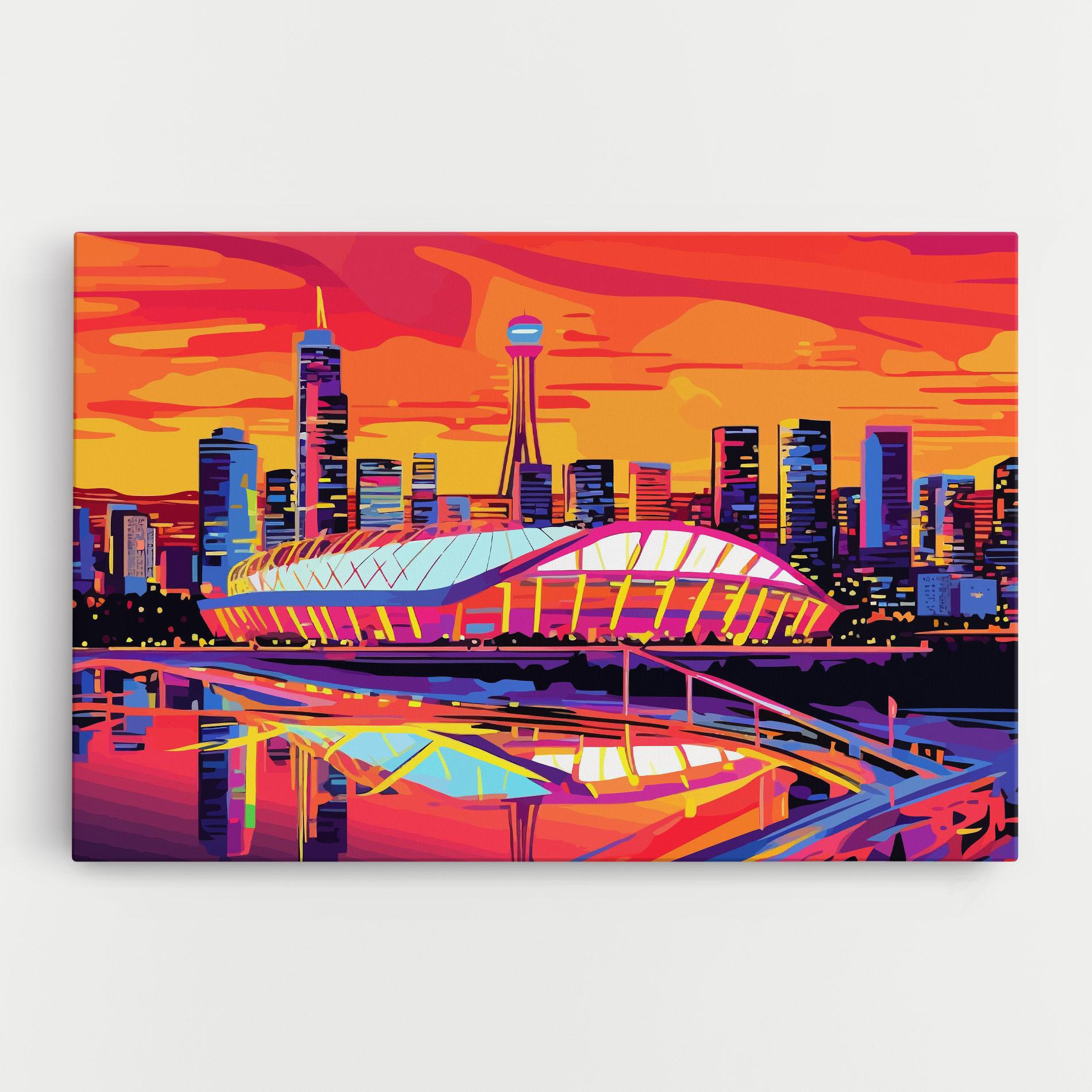 Leinwandbild Australian Orange Sunset mockup 0