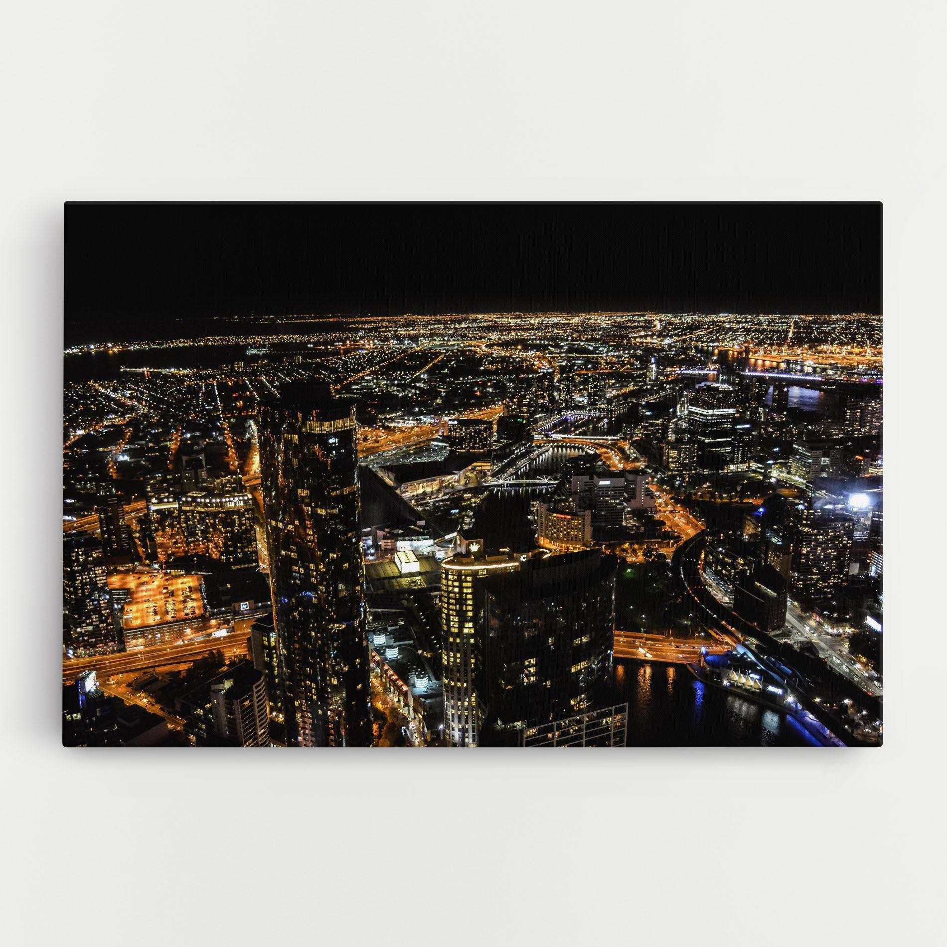 Leinwandbild Black City Light mockup 0