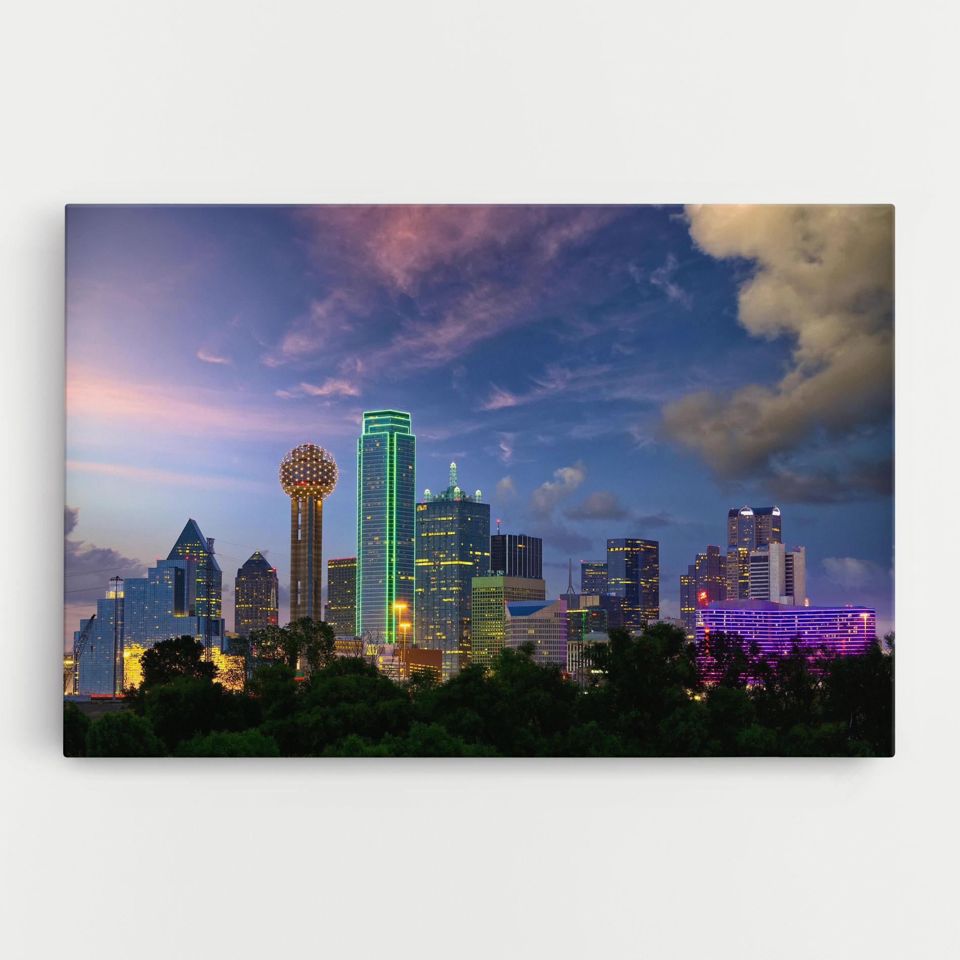 Leinwandbild Dallas Dusk mockup 0
