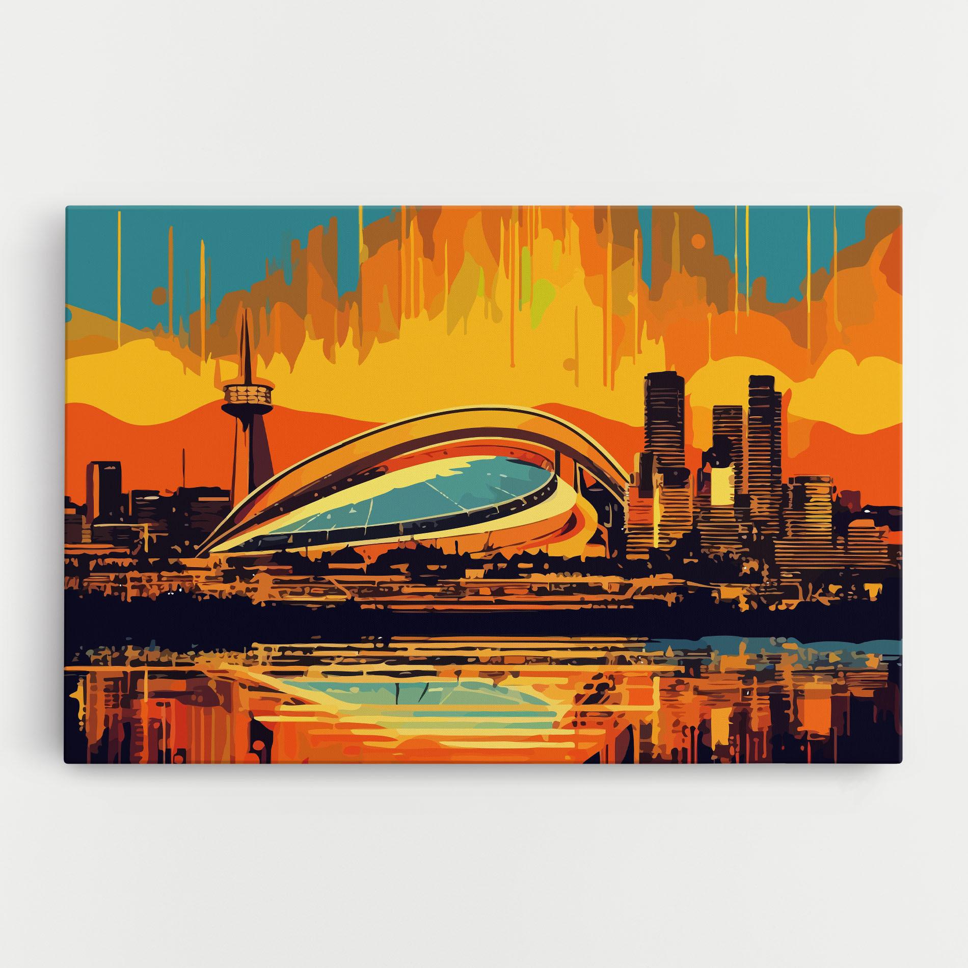 Leinwandbild Montreal Skyline mockup 0