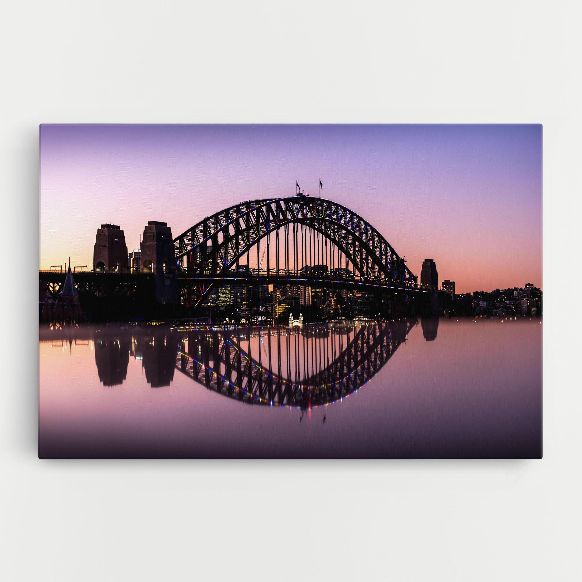 Leinwandbild Purple Night Sydney mockup 0