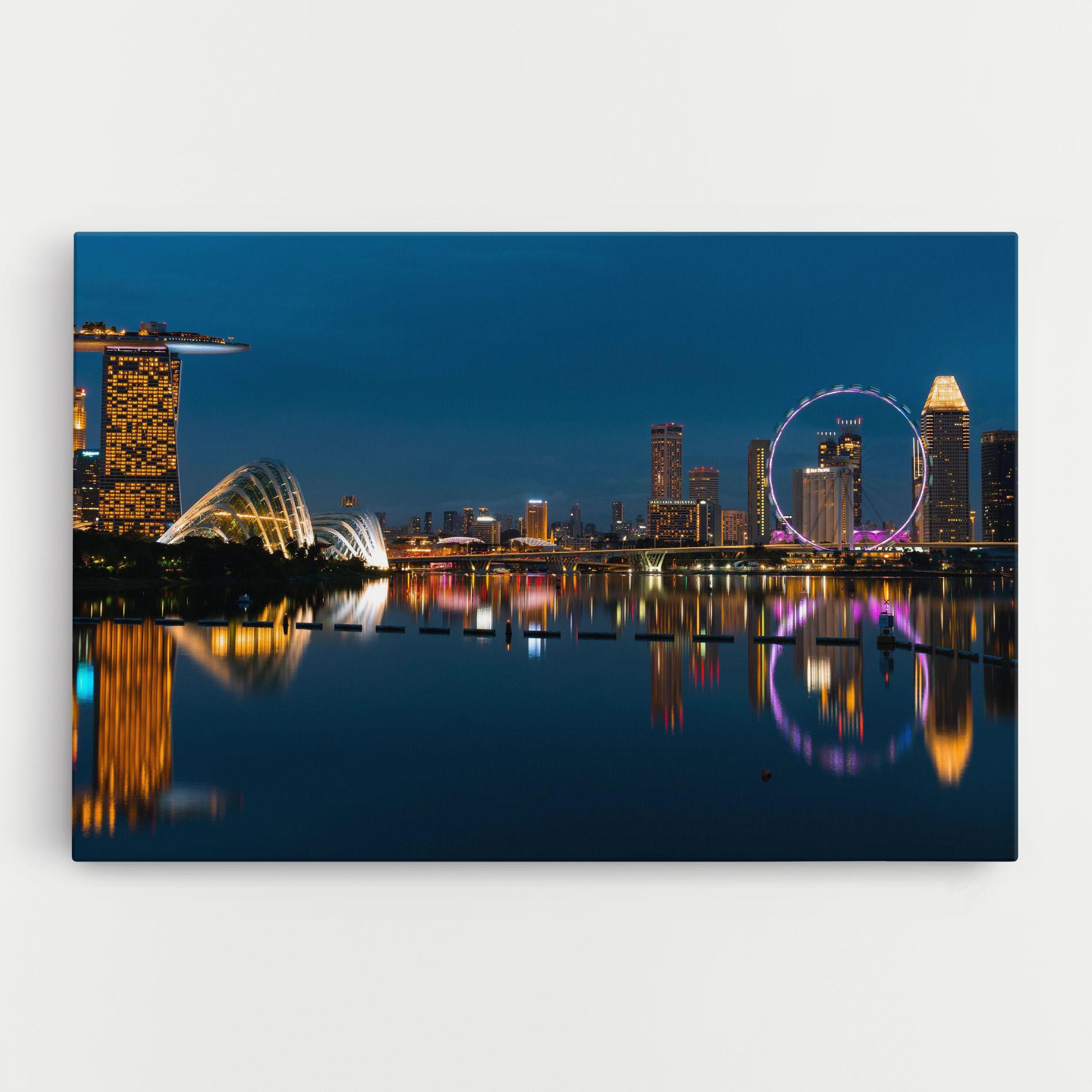 Leinwandbild Singapore City Skyline mockup 0