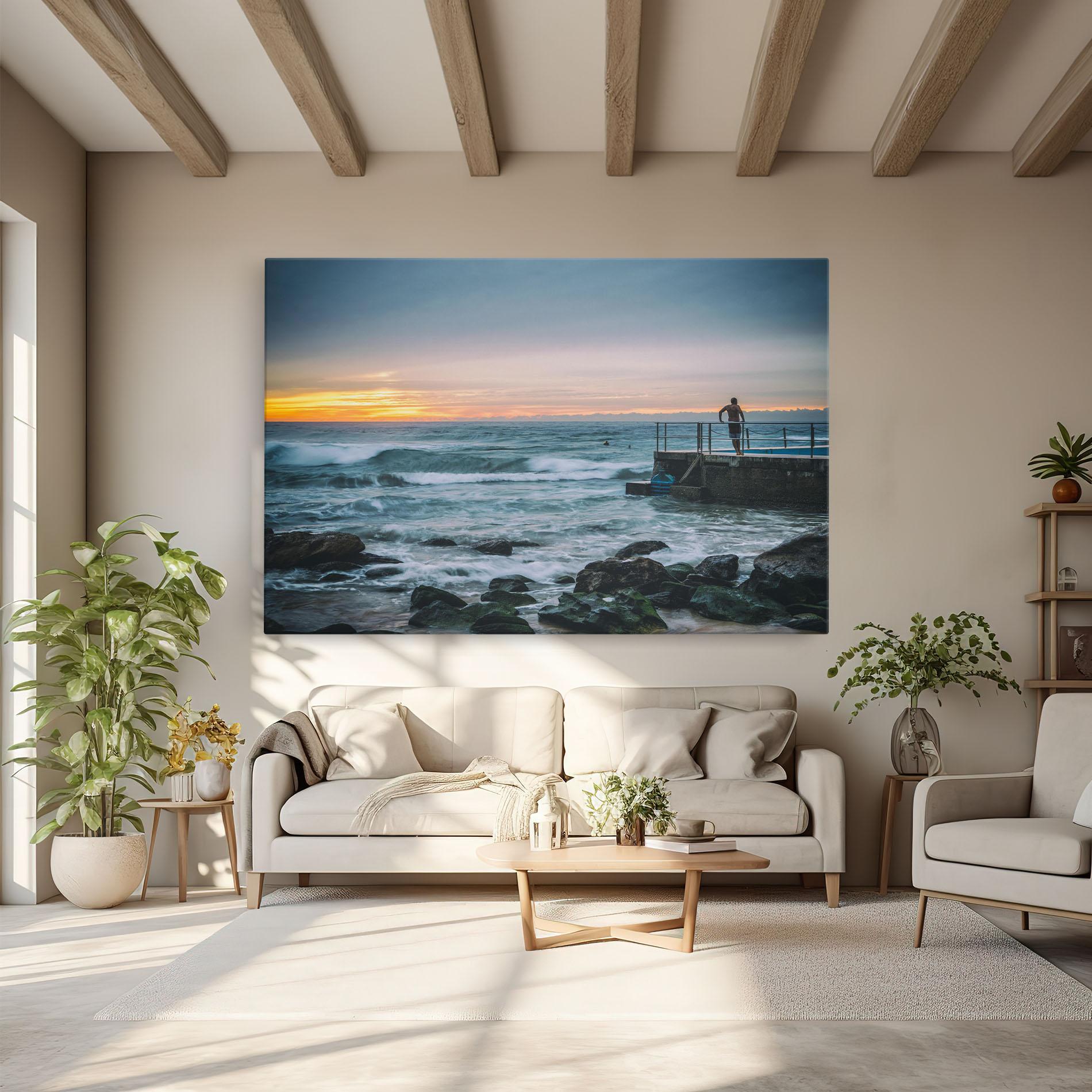 Leinwandbild Bondi Beach Sunset mockup 6