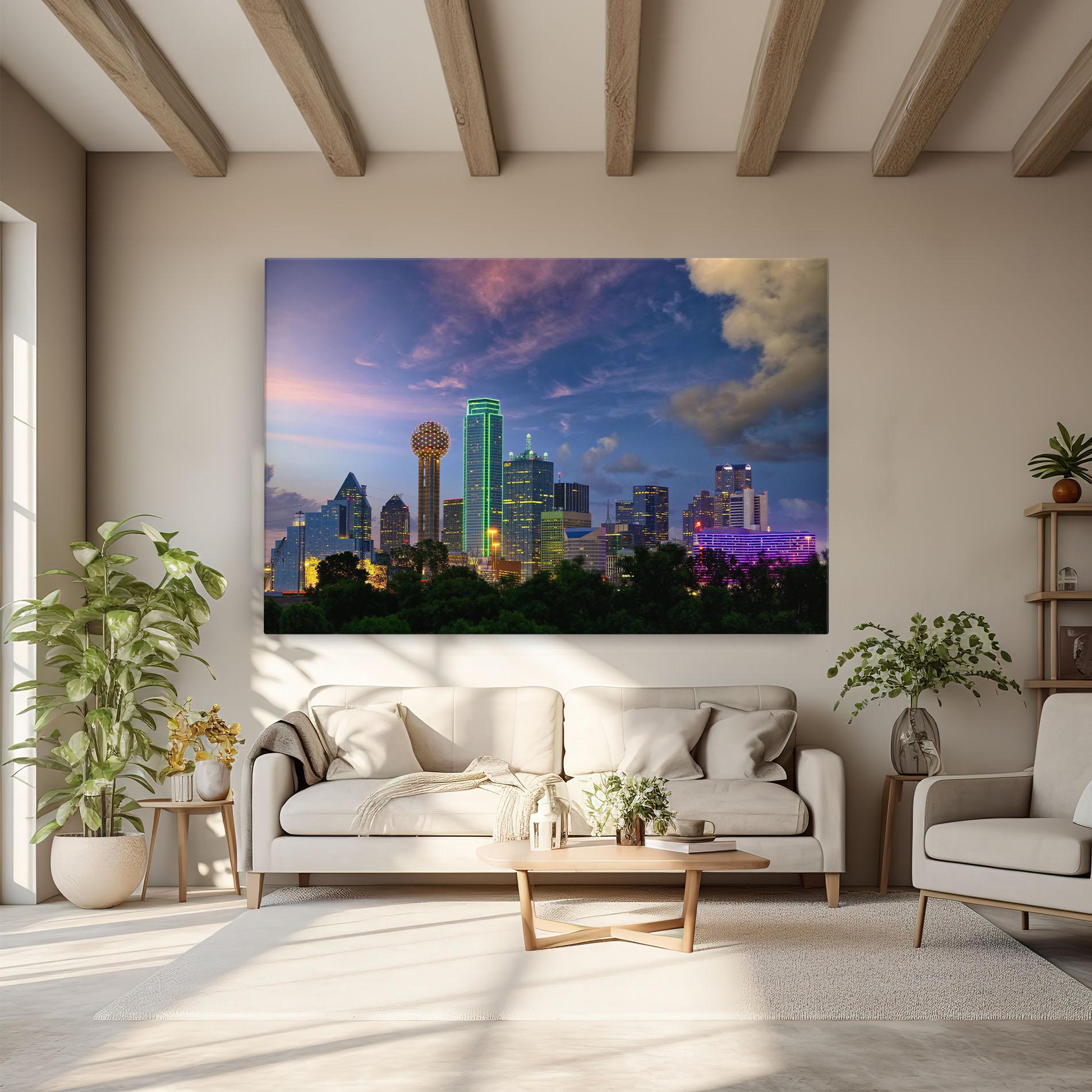 Leinwandbild Dallas Dusk mockup 6