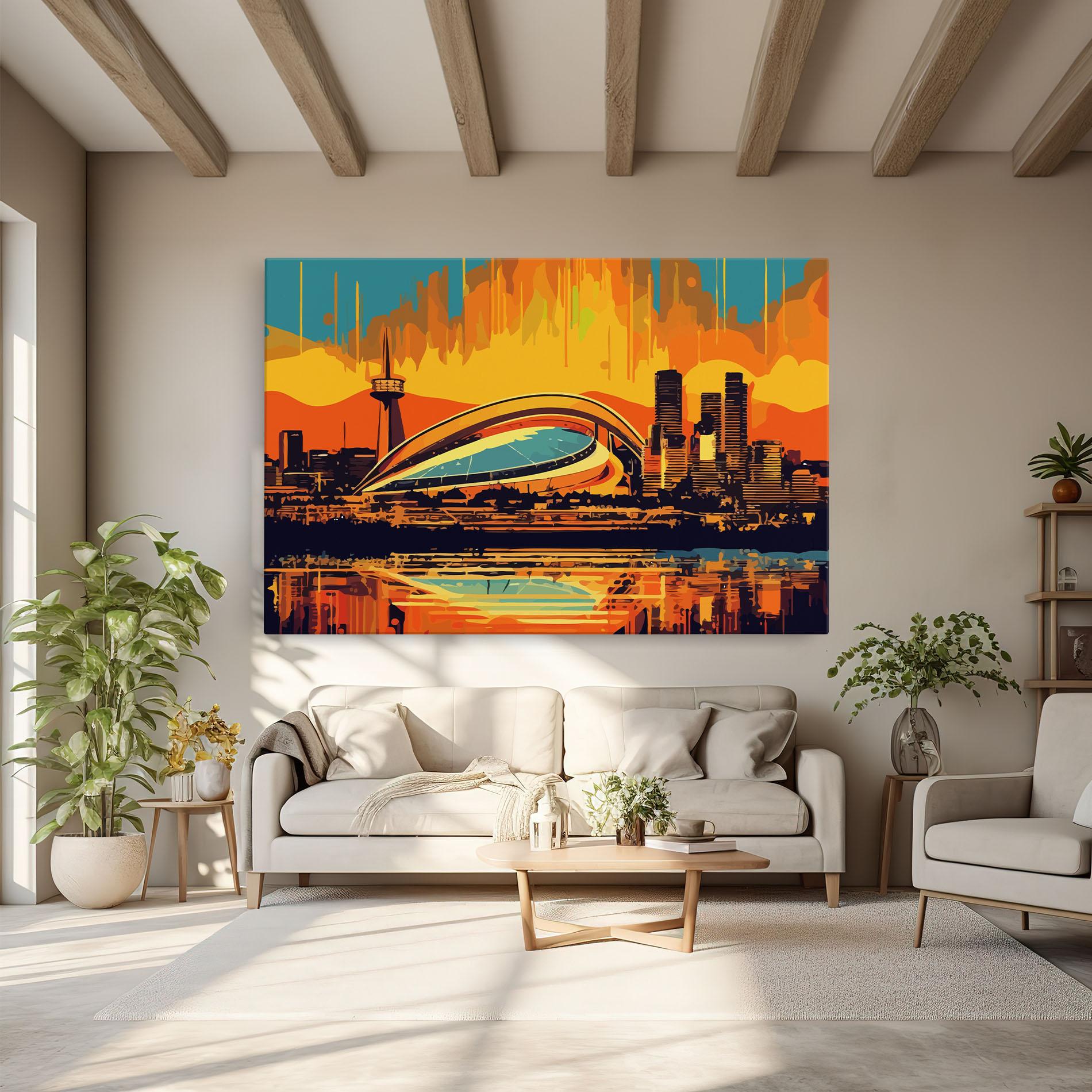 Leinwandbild Montreal Skyline mockup 6