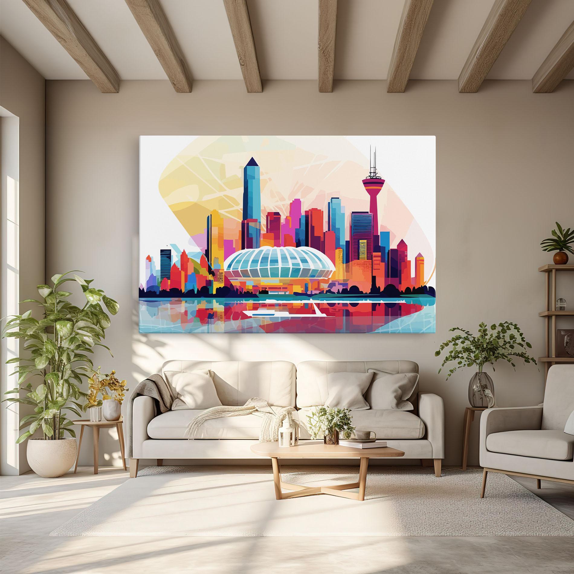 Leinwandbild Olympic Stadium Color mockup 6