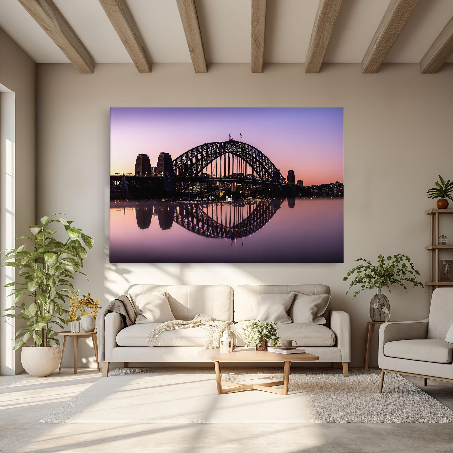 Leinwandbild Purple Night Sydney mockup 6