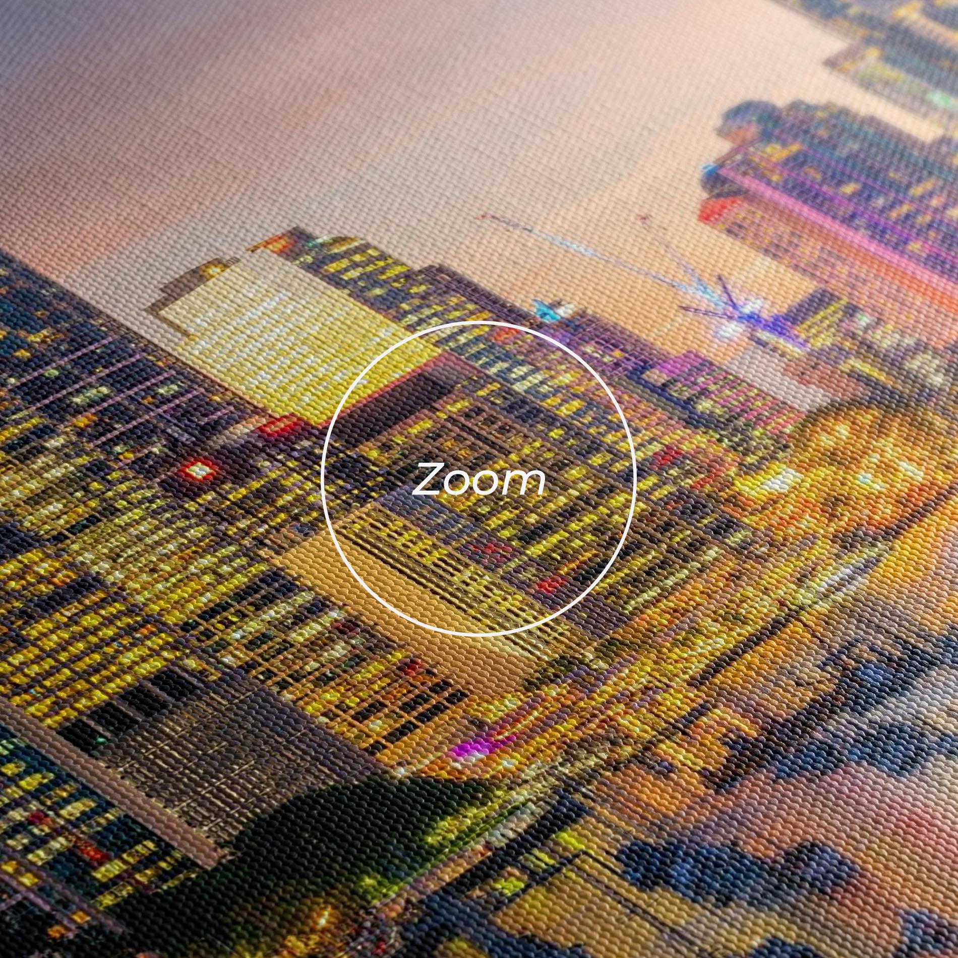 Leinwandbild Brisbane City Skyline mockup 3