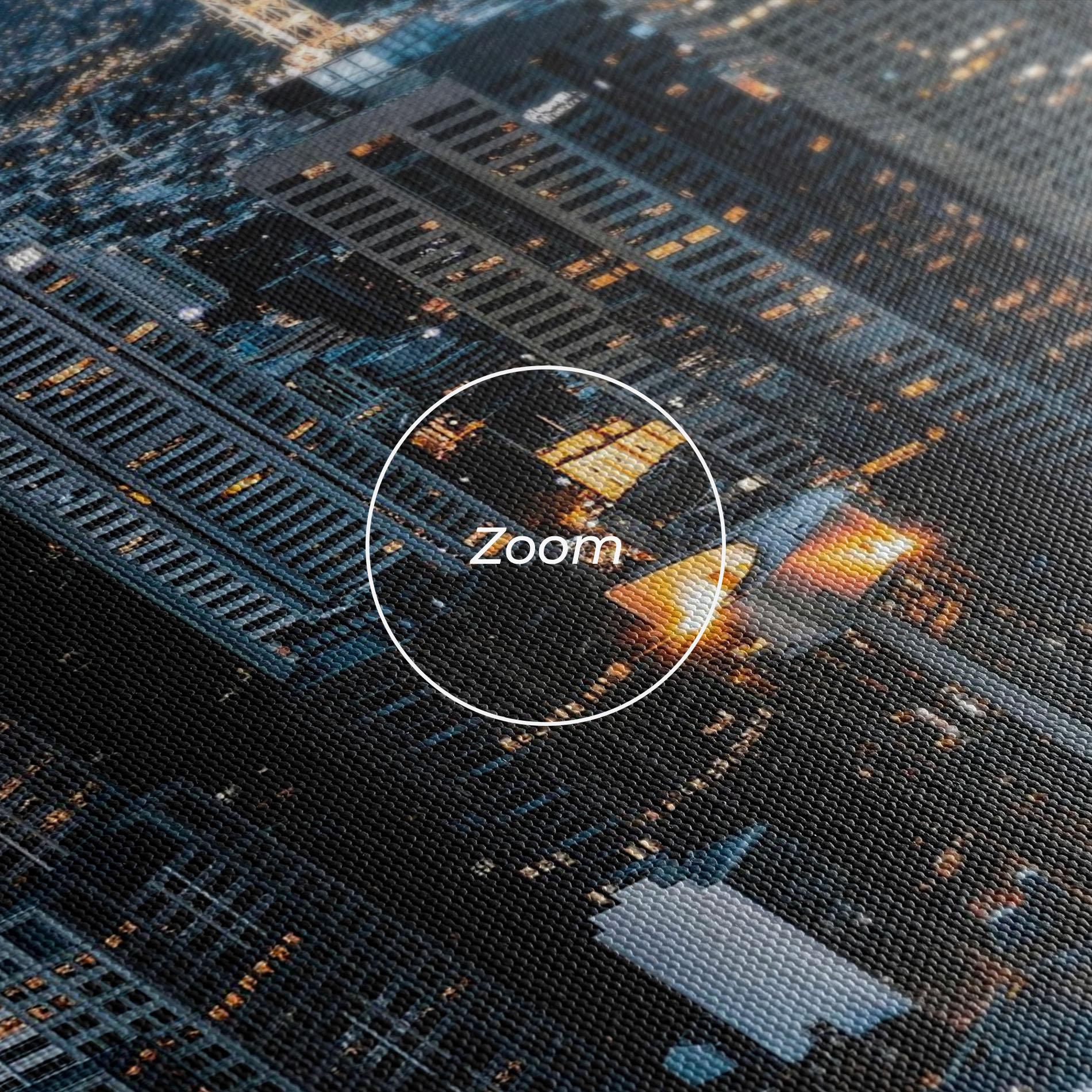 Leinwandbild Yellow Lights Skyline mockup 3