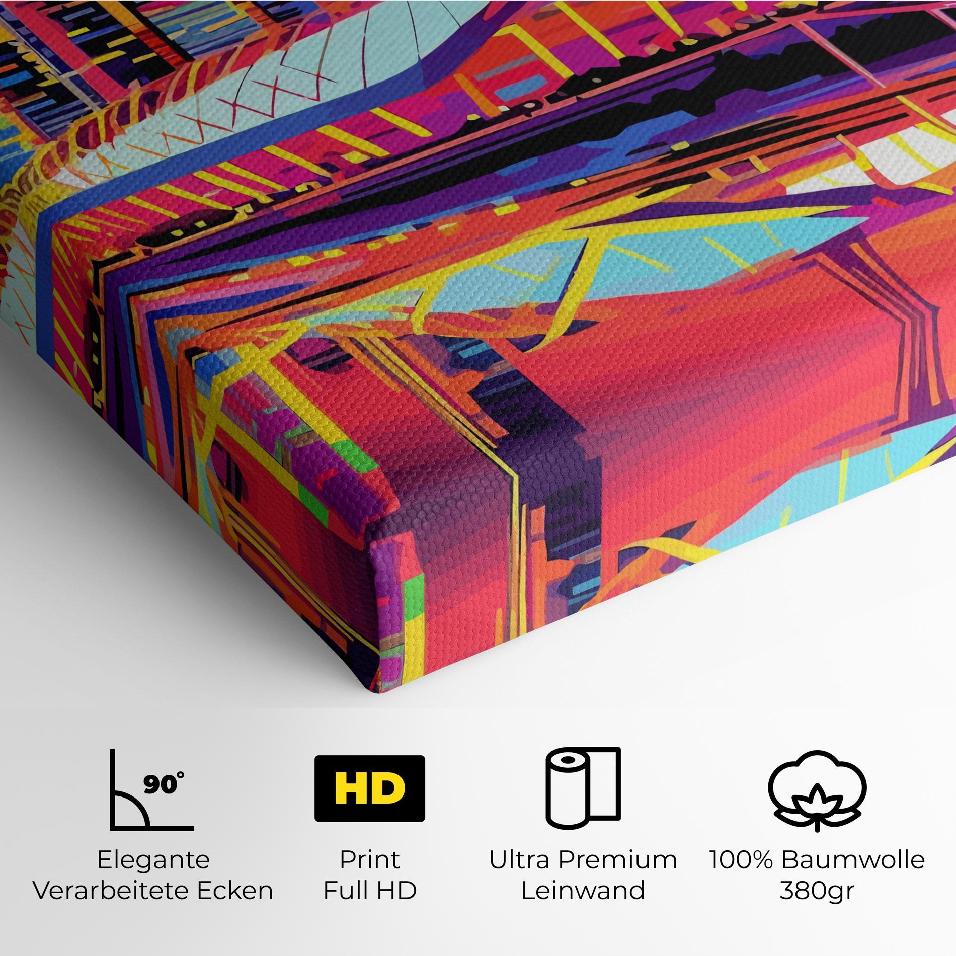 Leinwandbild Australian Orange Sunset mockup 4