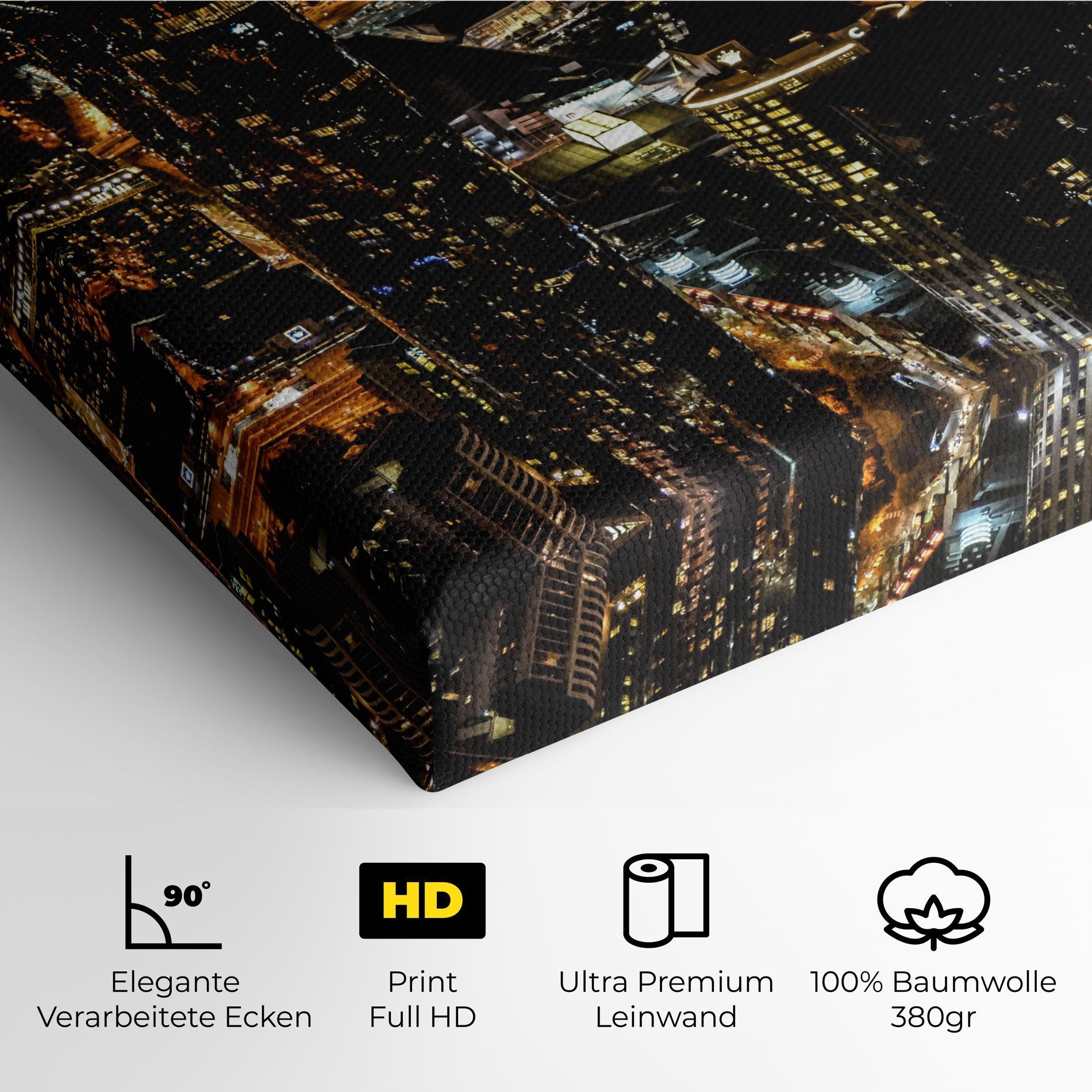Leinwandbild Black City Light mockup 4