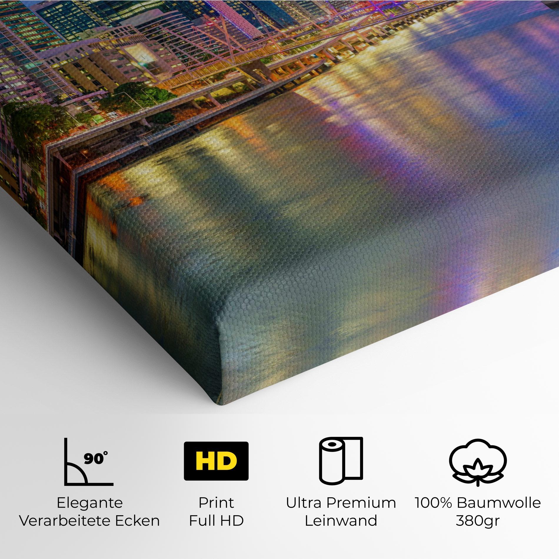 Leinwandbild Brisbane Skyline View mockup 4