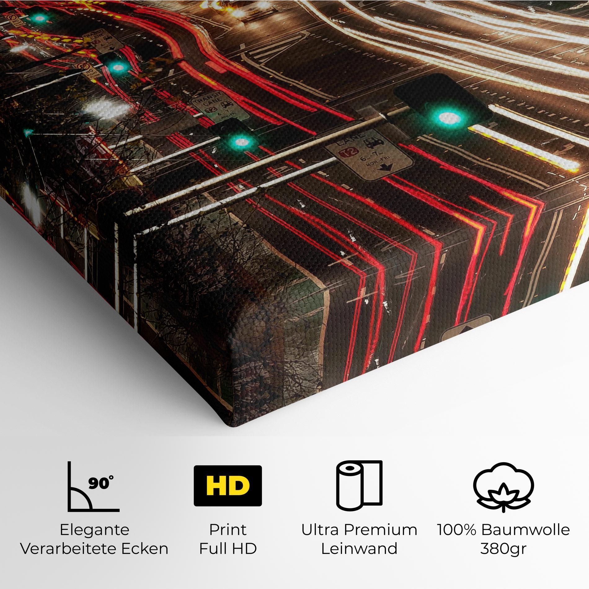 Leinwandbild Car Light Road mockup 4