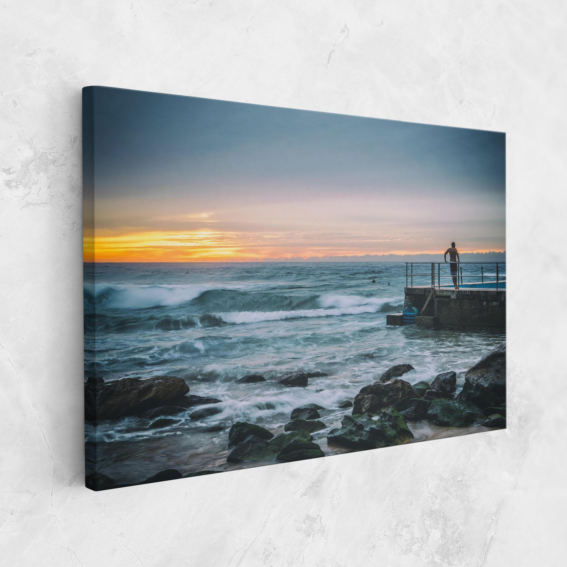 Leinwandbild Bondi Beach Sunset mockup 1