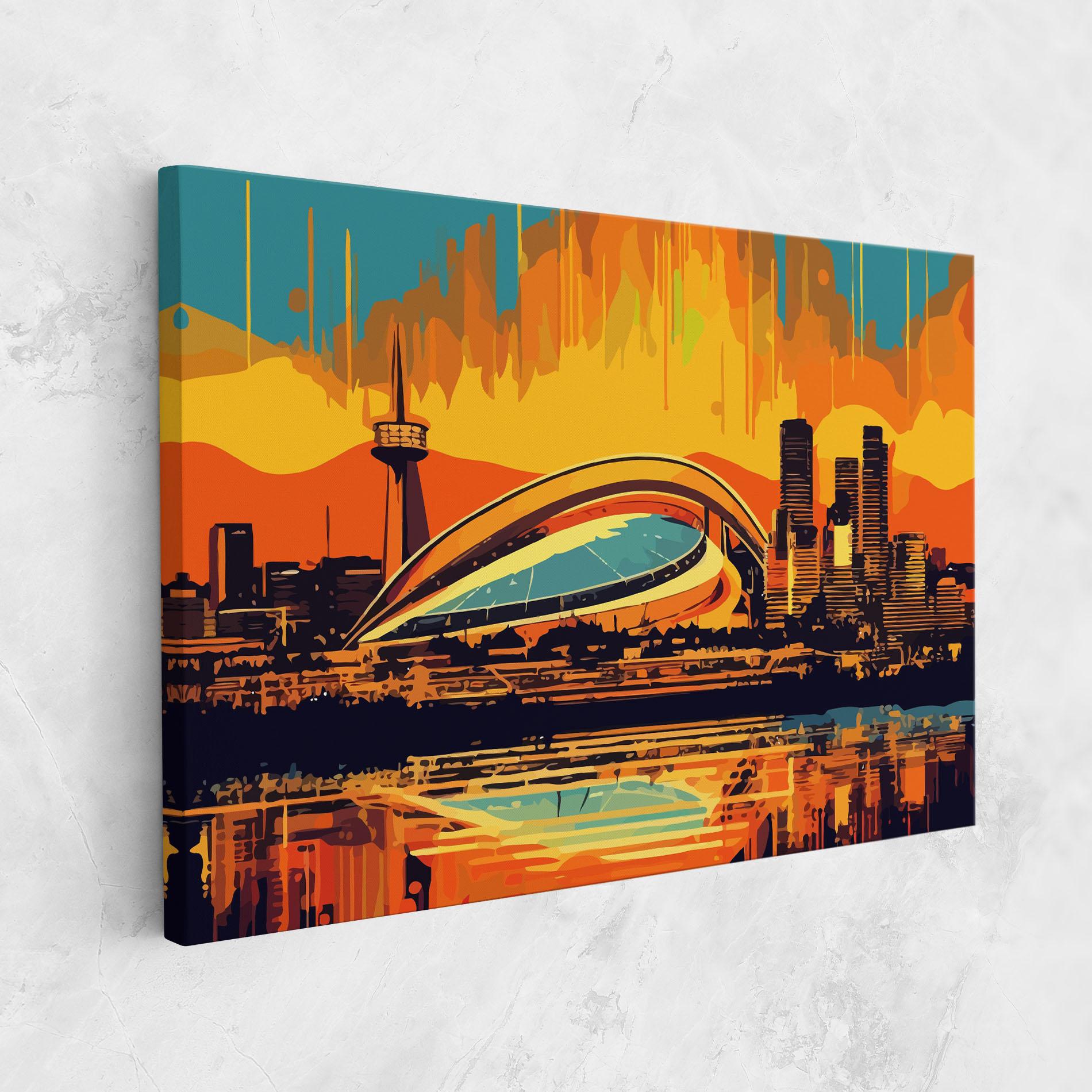 Leinwandbild Montreal Skyline mockup 1