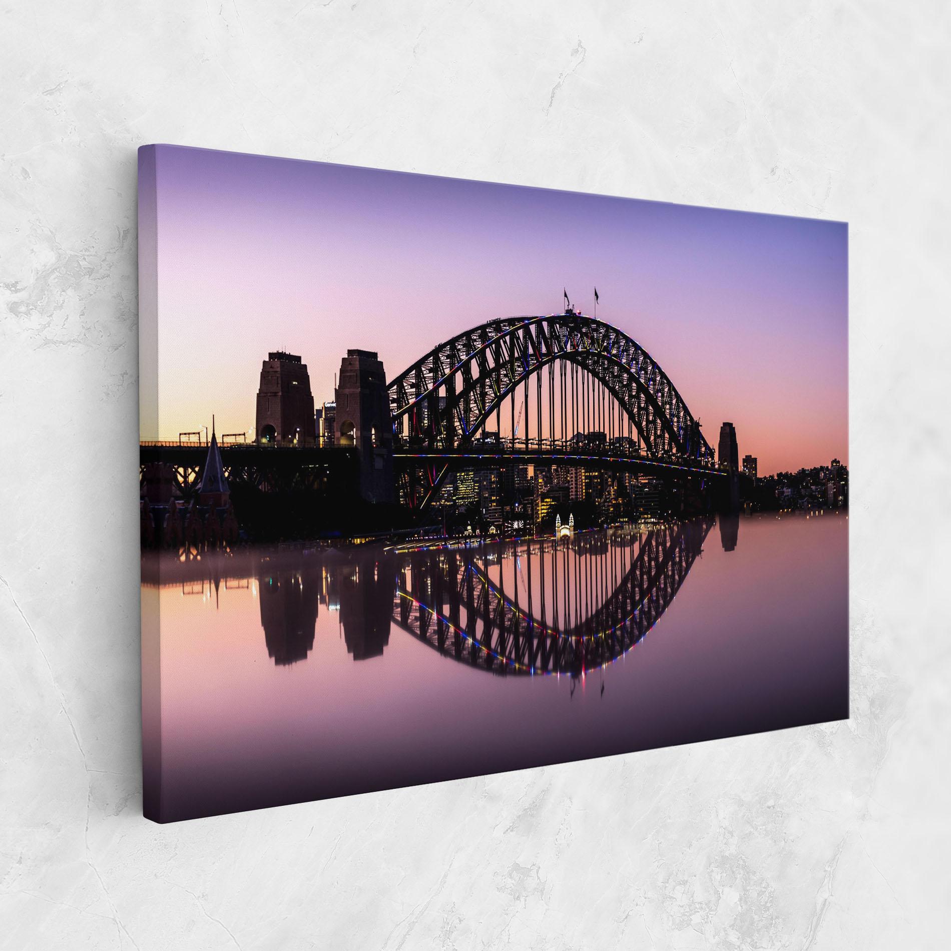 Leinwandbild Purple Night Sydney mockup 1
