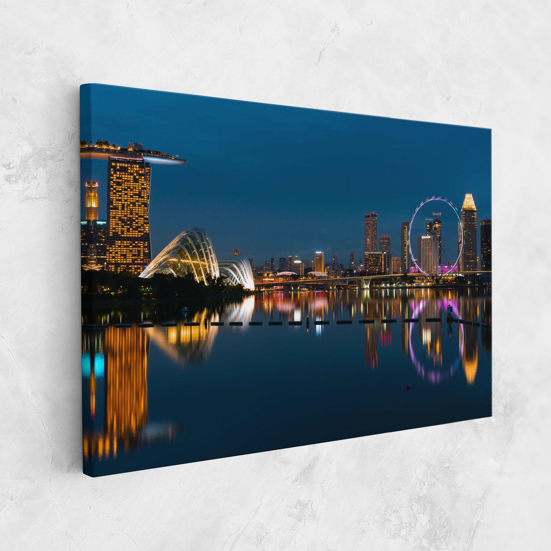 Leinwandbild Singapore City Skyline mockup 1