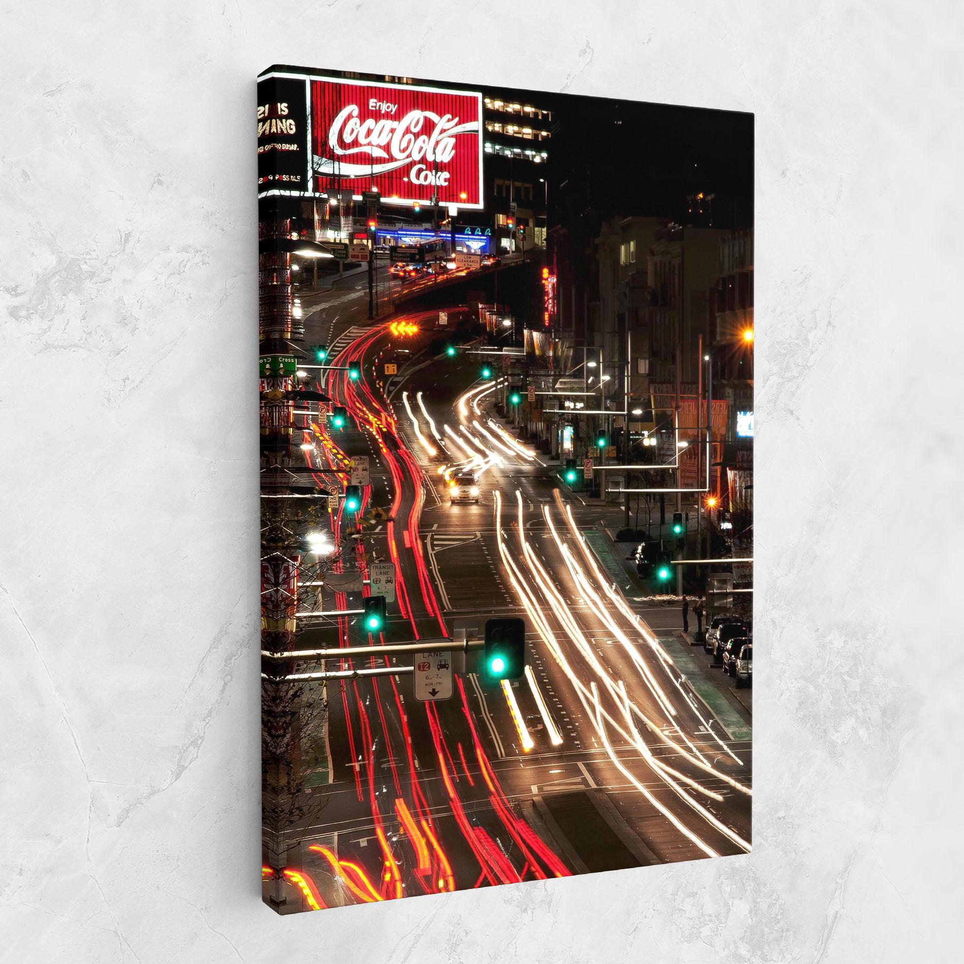 Leinwandbild Car Light Road mockup 1