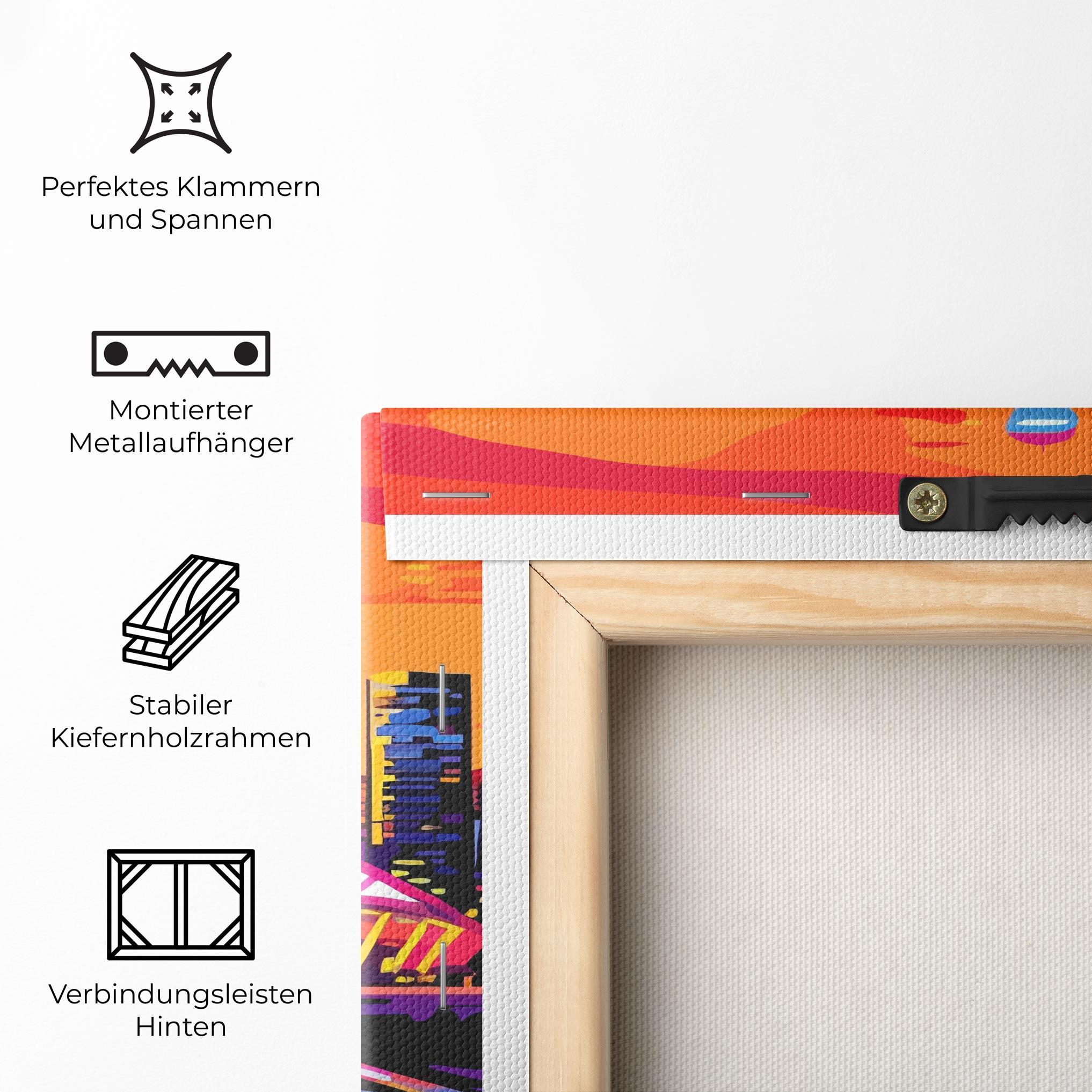 Leinwandbild Australian Orange Sunset mockup 5