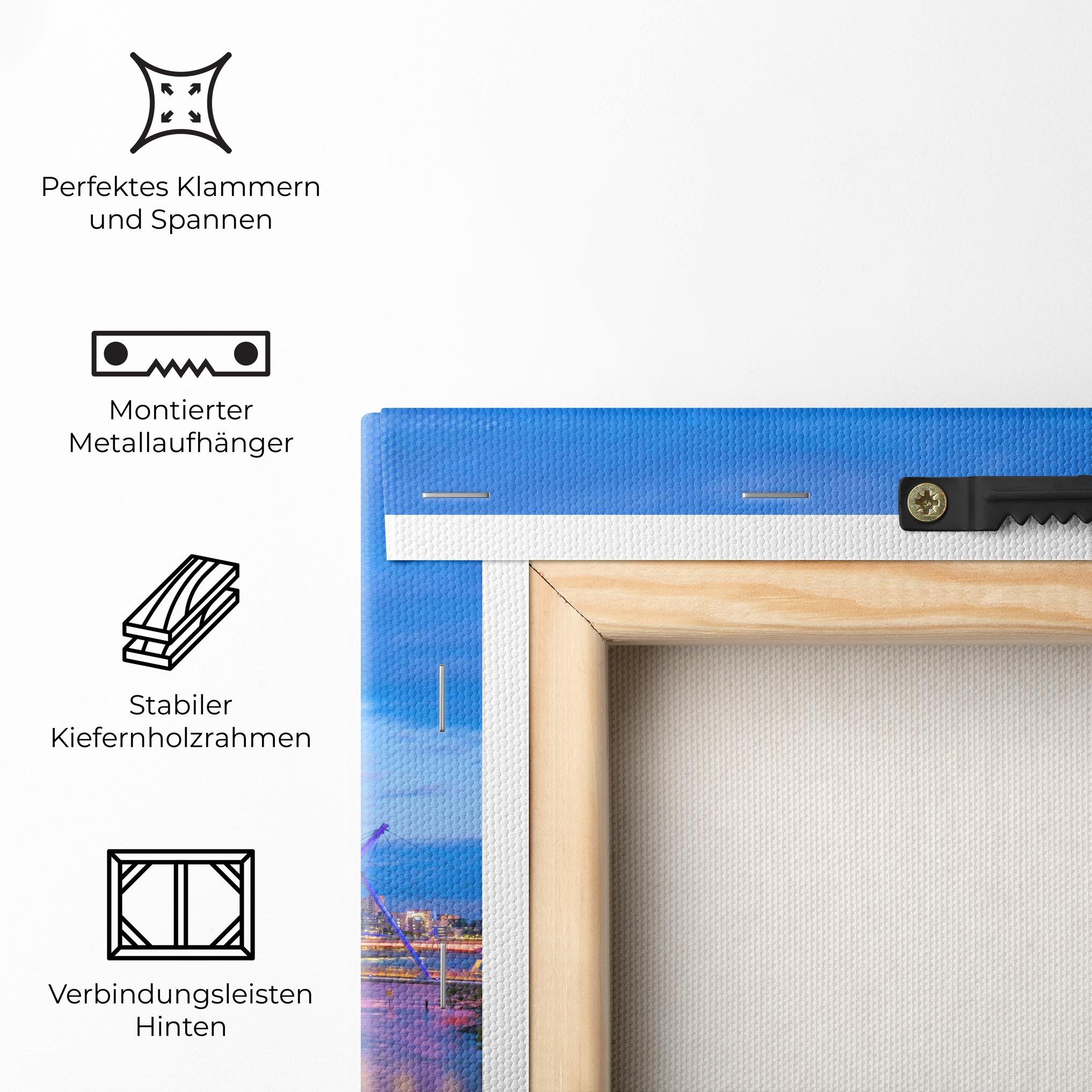 Leinwandbild Brisbane Skyline View mockup 5