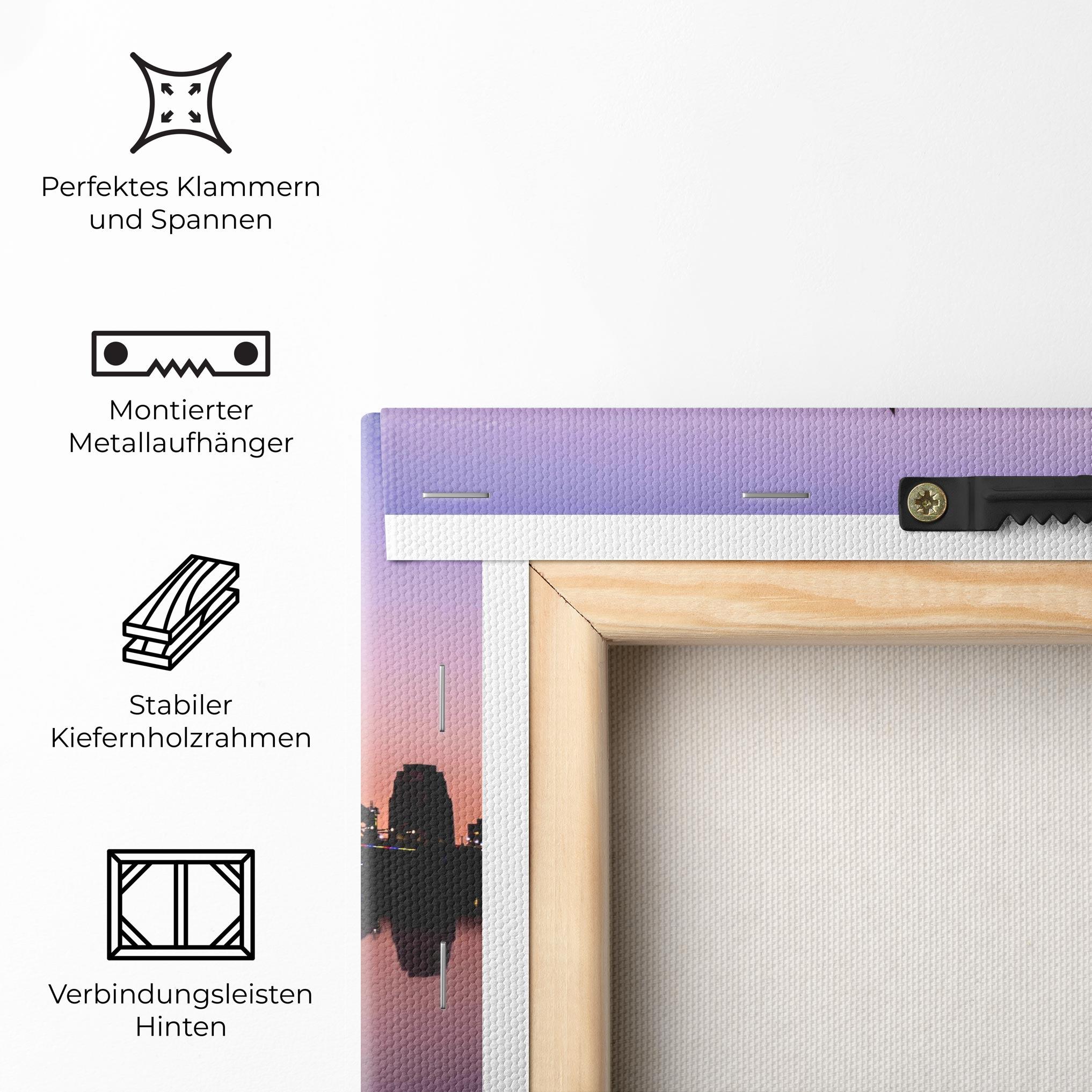 Leinwandbild Purple Night Sydney mockup 5