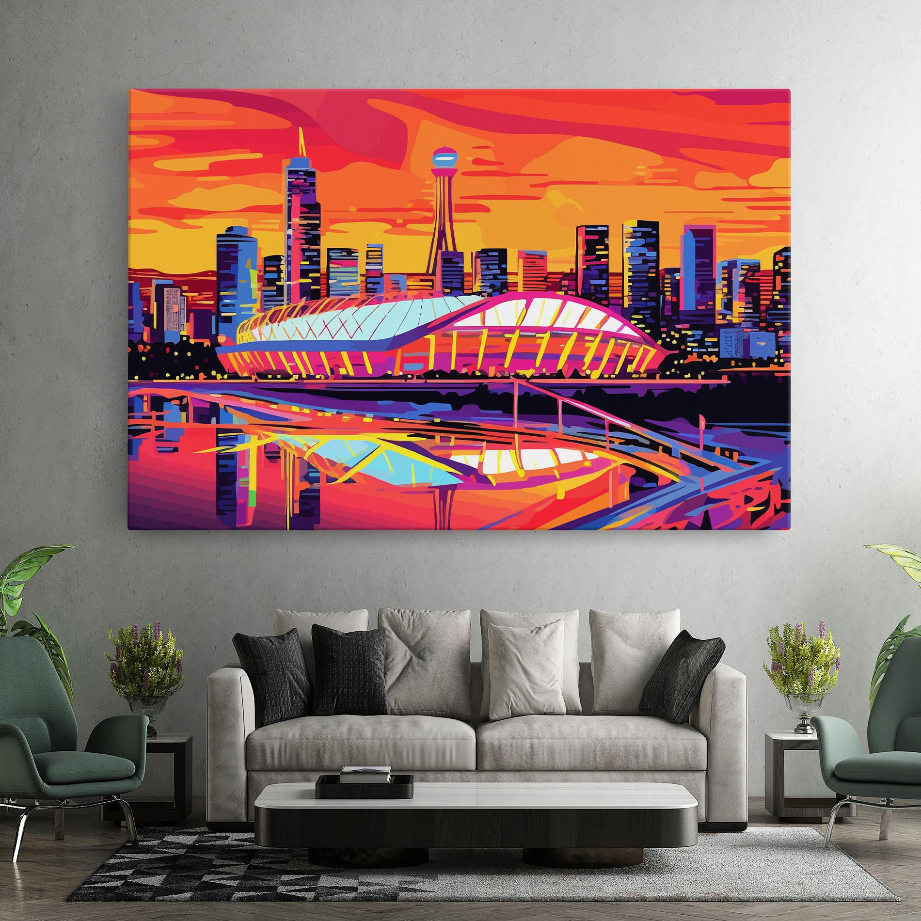 Leinwandbild Australian Orange Sunset mockup 7