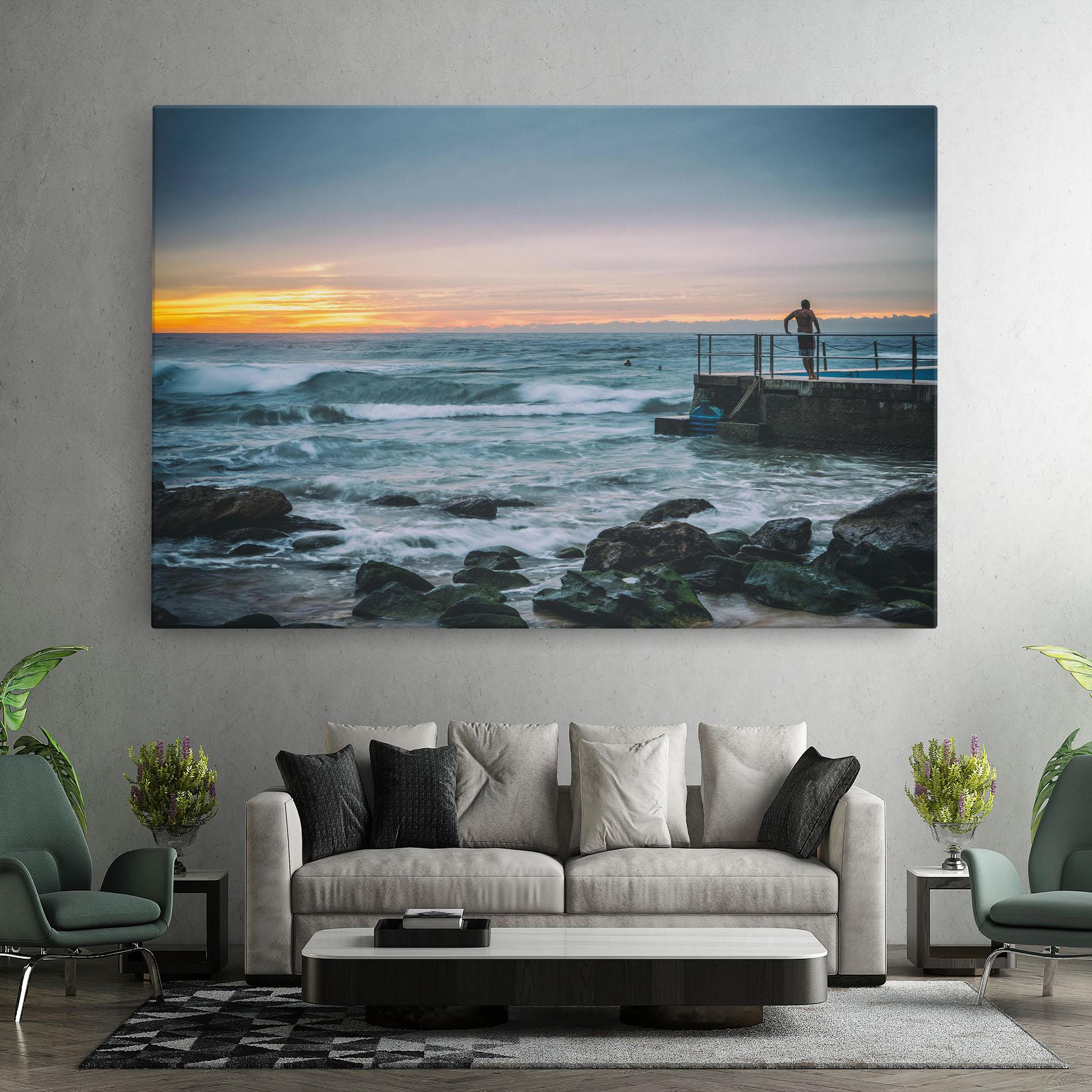 Leinwandbild Bondi Beach Sunset mockup 7
